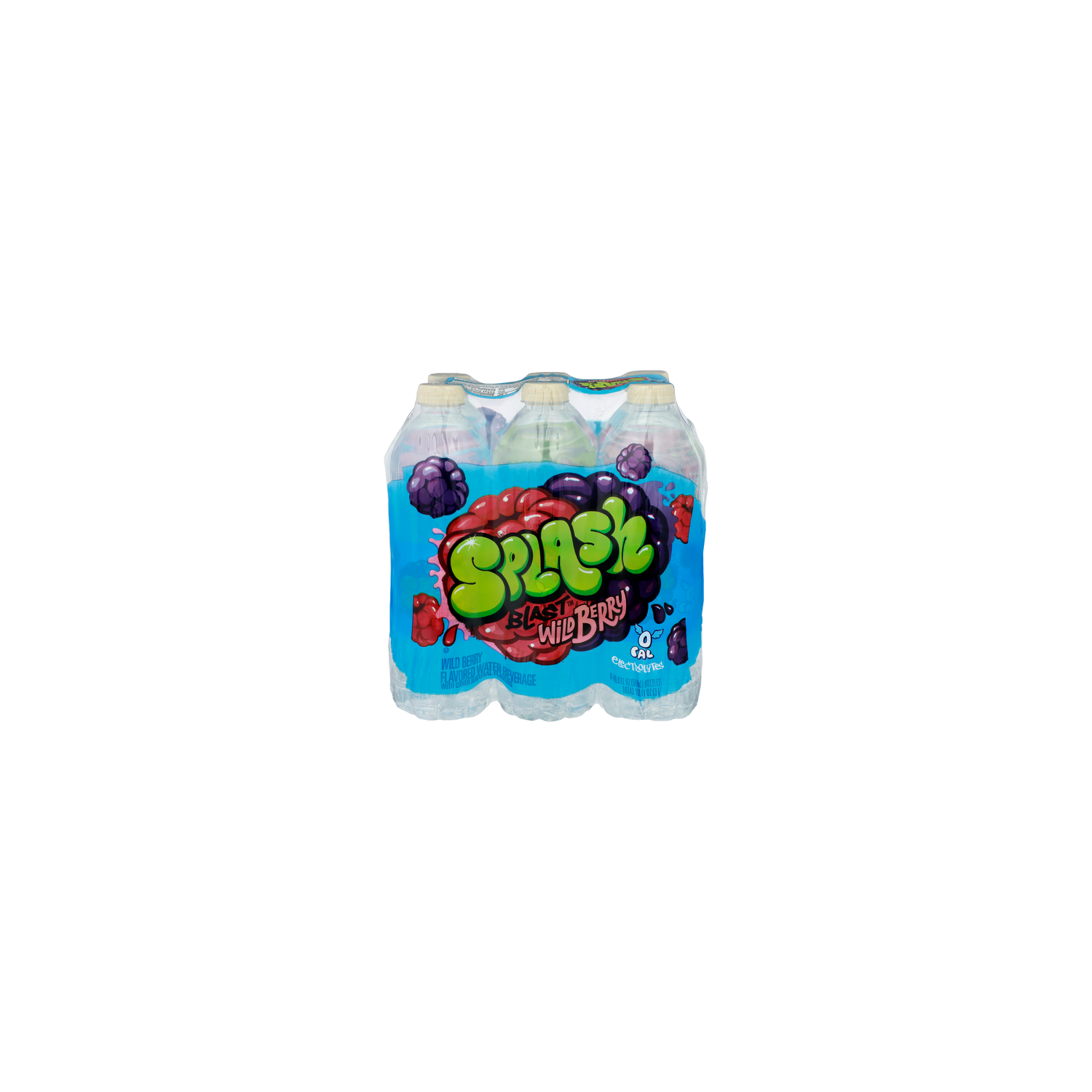 Splash Blast Wild Berry Flavored Water Beverage - 16.9 Fluid Ounce - 6 Count Image 1 of 4