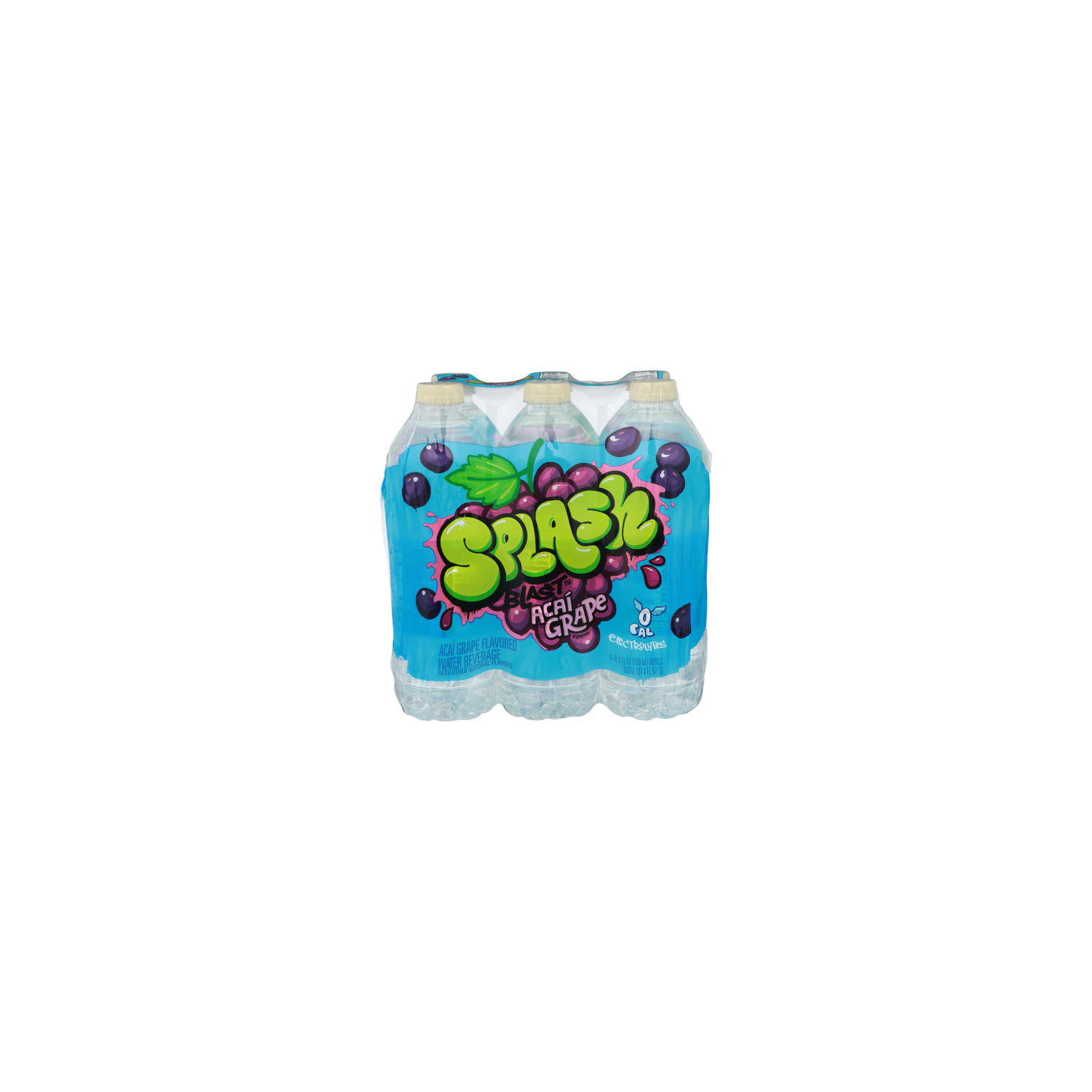 Splash Blast Acai Grape Water Beverage - 16.9 Fluid Ounce - 6 Count Image 1 of 4