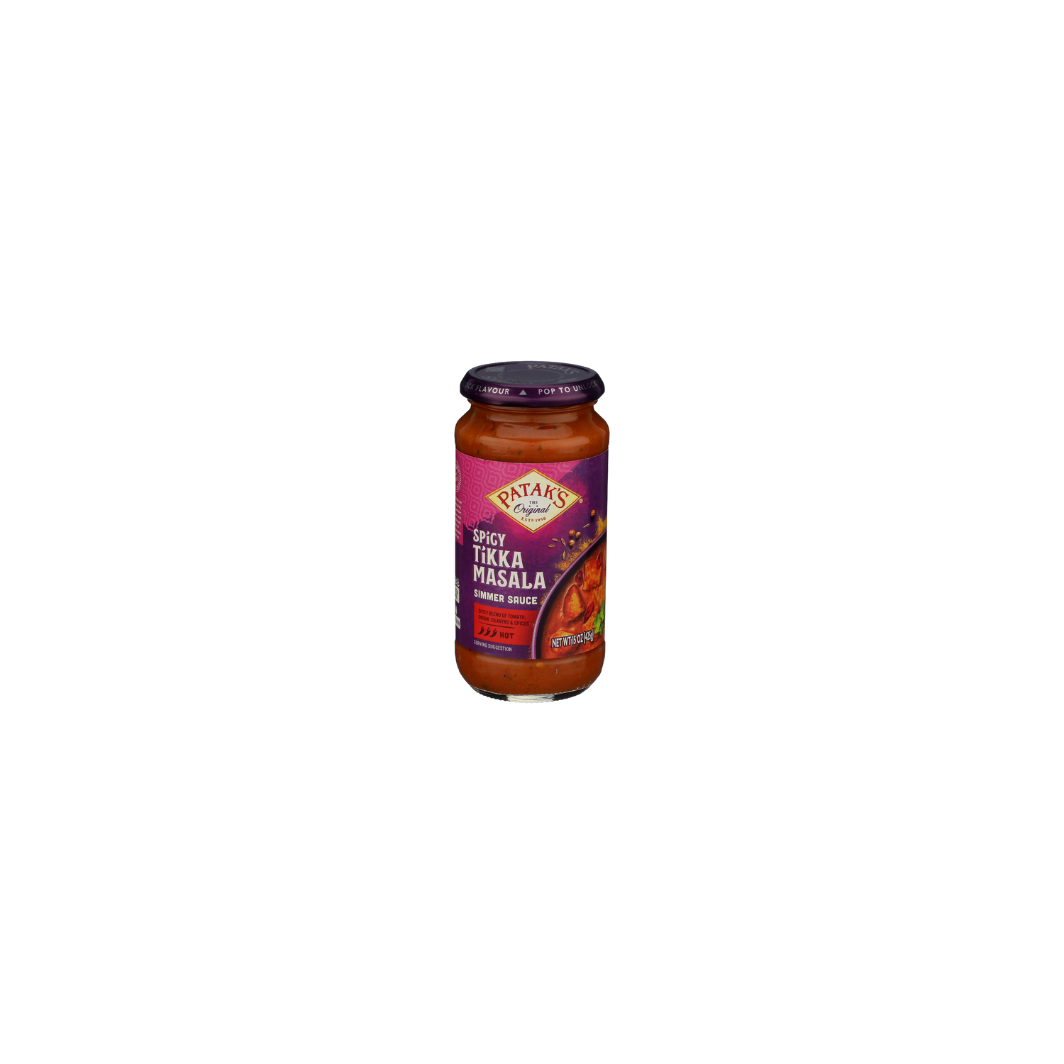 PATAK's Spicy Tikka Masala Sauce Curry Simmer - 15 Ounce Image 1 of 4
