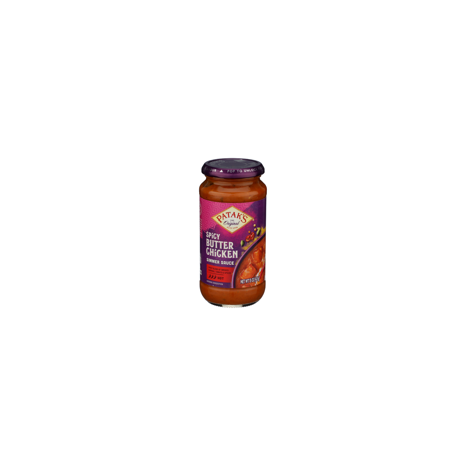 PATAK's Spicy Butter Chicken Sauce Curry Simmer Simmers - 15 Ounce Image 1 of 4
