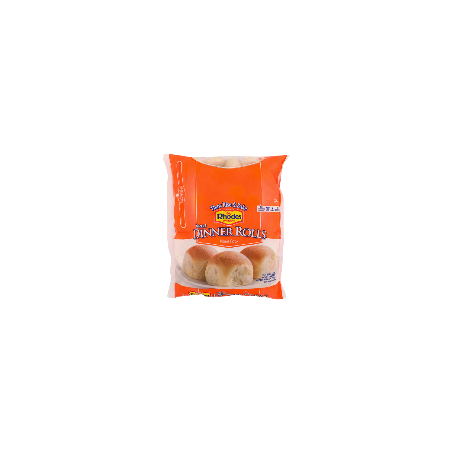 Rhodes Bake N Serv Value Pack Rhodes Yeast Dinner Rolls - 0.083 Pound - 72 Count Image 1 of 4