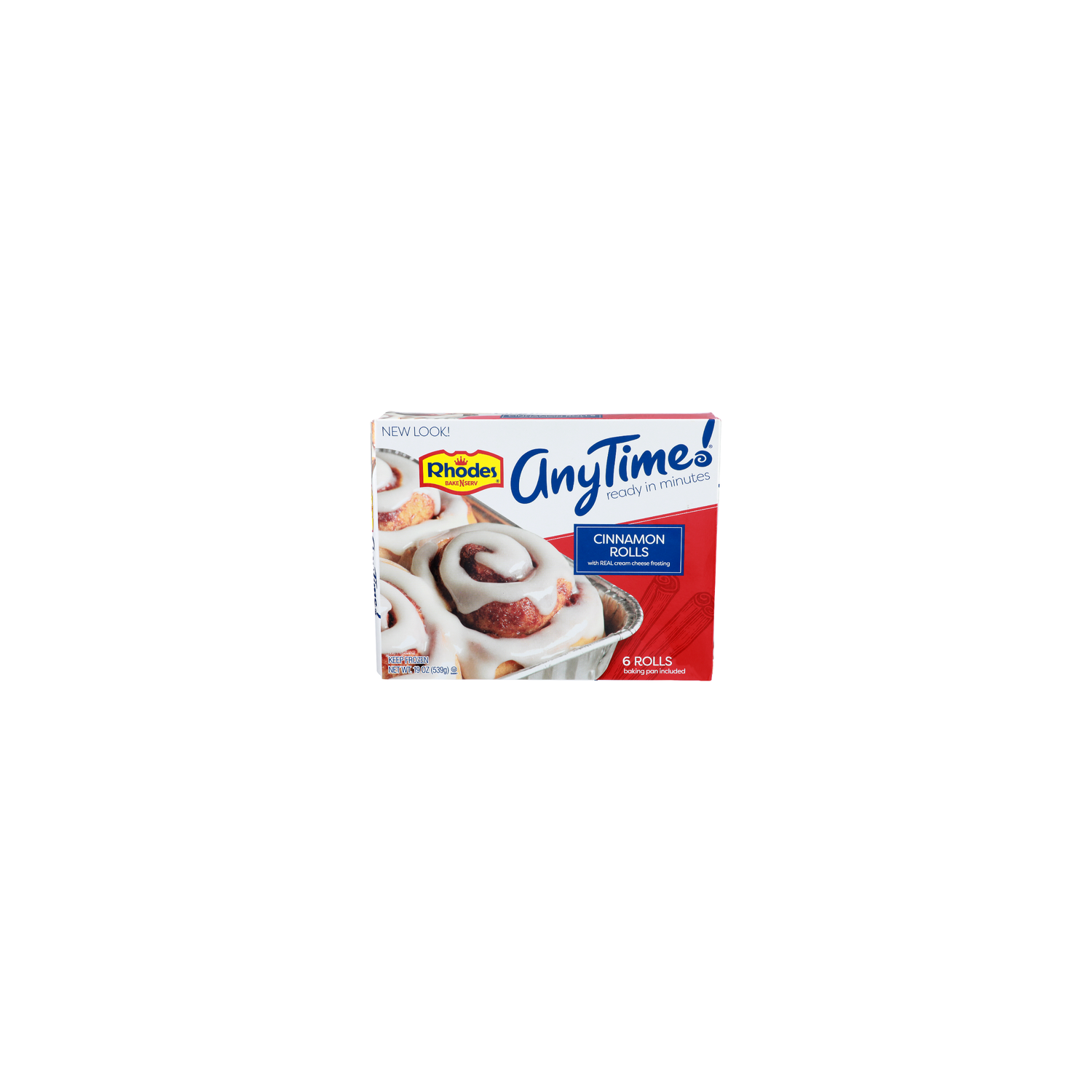 Rhodes Bake N Serv With Real Cream Cheese Frosting Anytime! Cinnamon Rolls - 3.167 Ounce - 6 Count Image 1 of 4