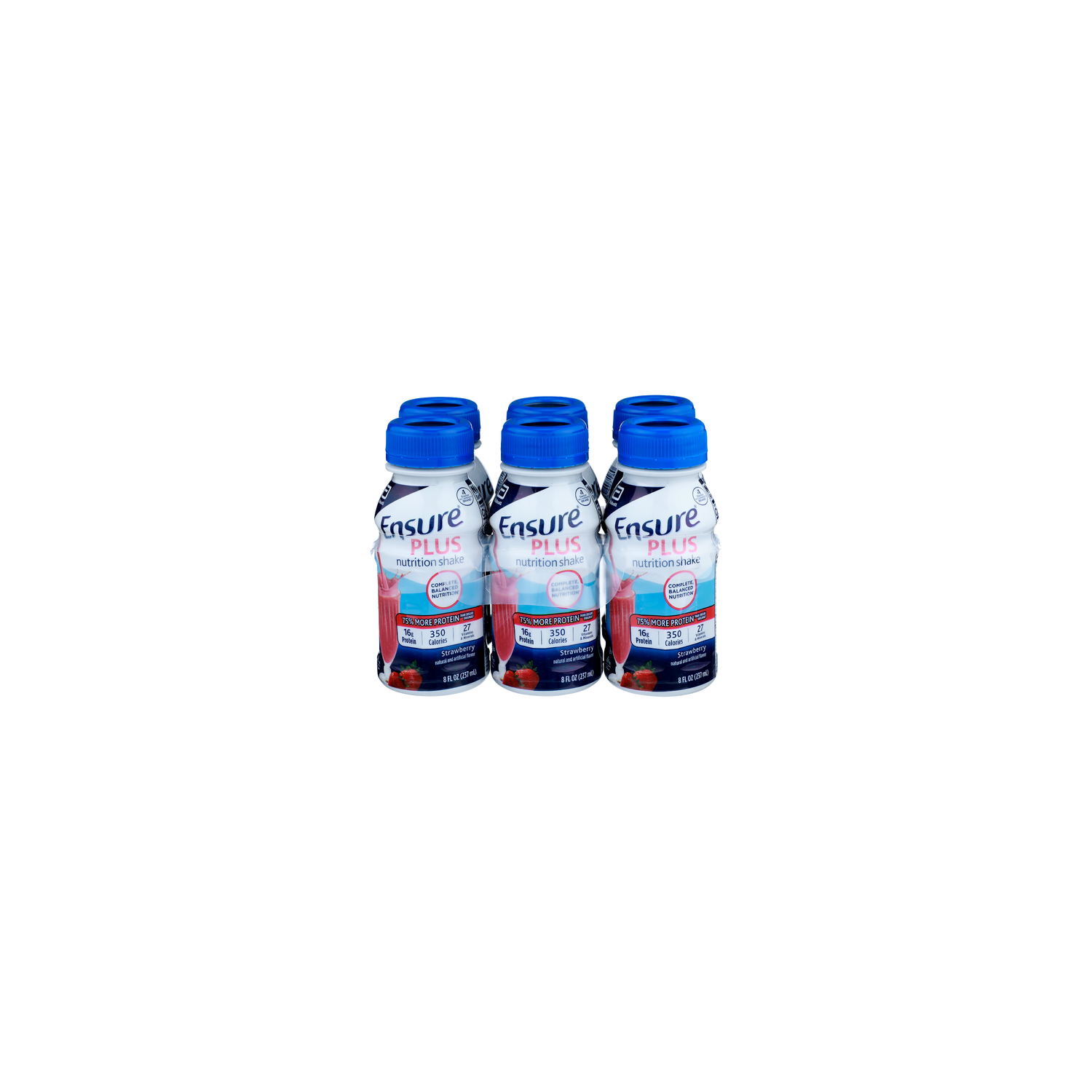 Ensure Plus Strawberry Nutrition Shake - 8 Fluid Ounce - 6 Count Image 1 of 2