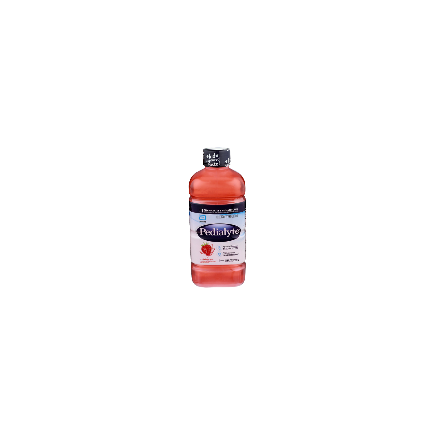 Pedialyte Strawberry Electrolyte Solution - 33.8 Fluid Ounce Image 1 of 4