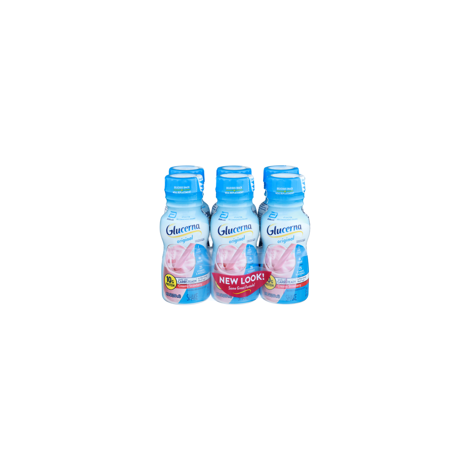 Glucerna Creamy Strawberry Original Shake - 8 Fluid Ounce - 6 Count Image 1 of 4