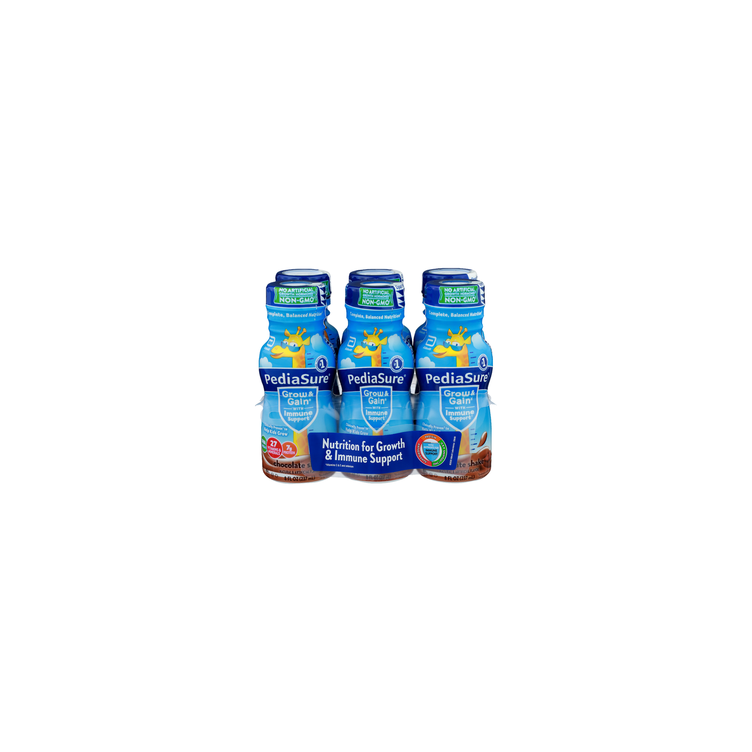 Pediasure Grow & Gain Chocolate Shake - 8 Fluid Ounce - 6 Count Image 1 of 4