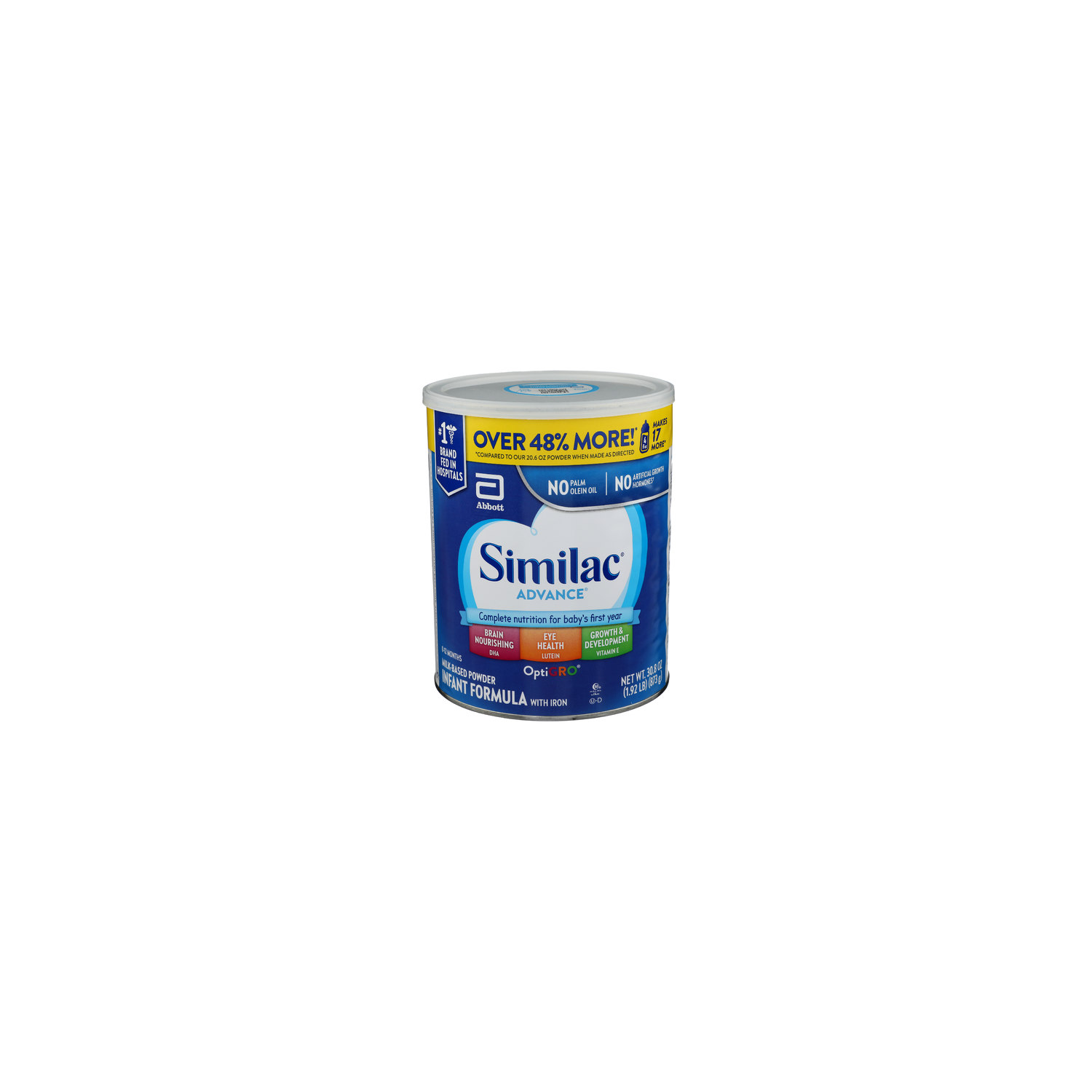 Similac Infant Formula, Optigro, Milk-Based Powder, 0-12 Months - 30.8 Ounce Image 1 of 4