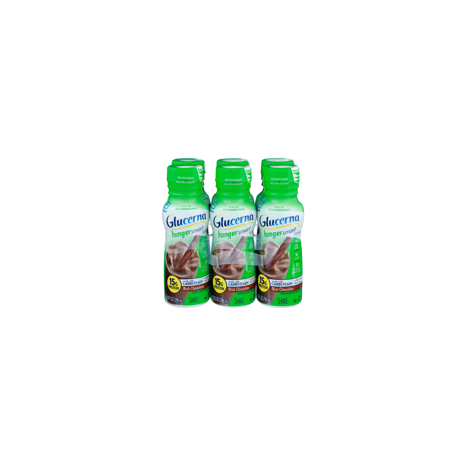 Glucerna Rich Chocolate Hunger Smart Shake - 10 Fluid Ounce - 6 Count Image 1 of 4