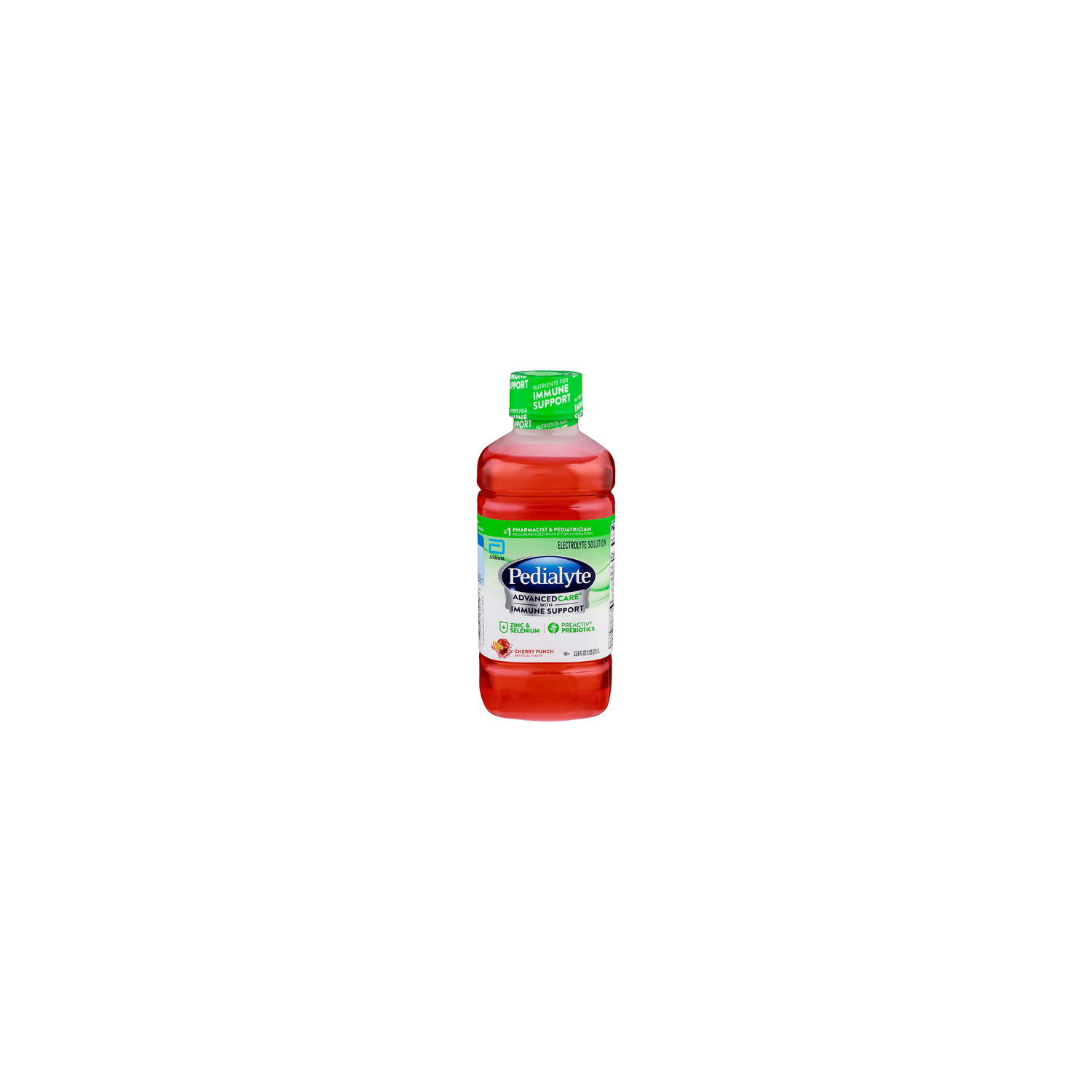 Pedialyte Advanced Care Cherry Punch Electrolyte Solution - 33.8 Fluid Ounce Image 1 of 4