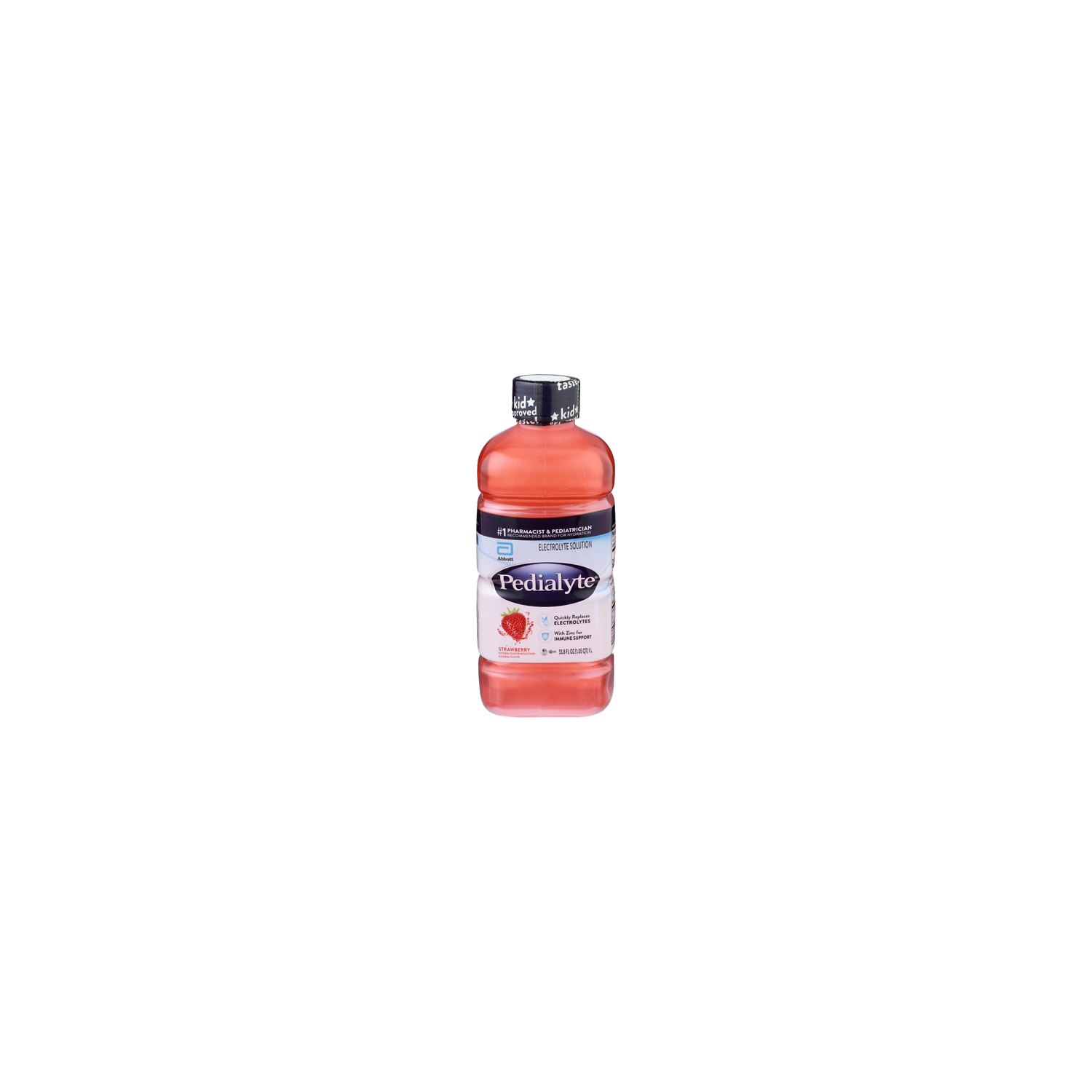 Pedialyte Strawberry Electrolyte Solution - 33.8 Fluid Ounce Image 1 of 4