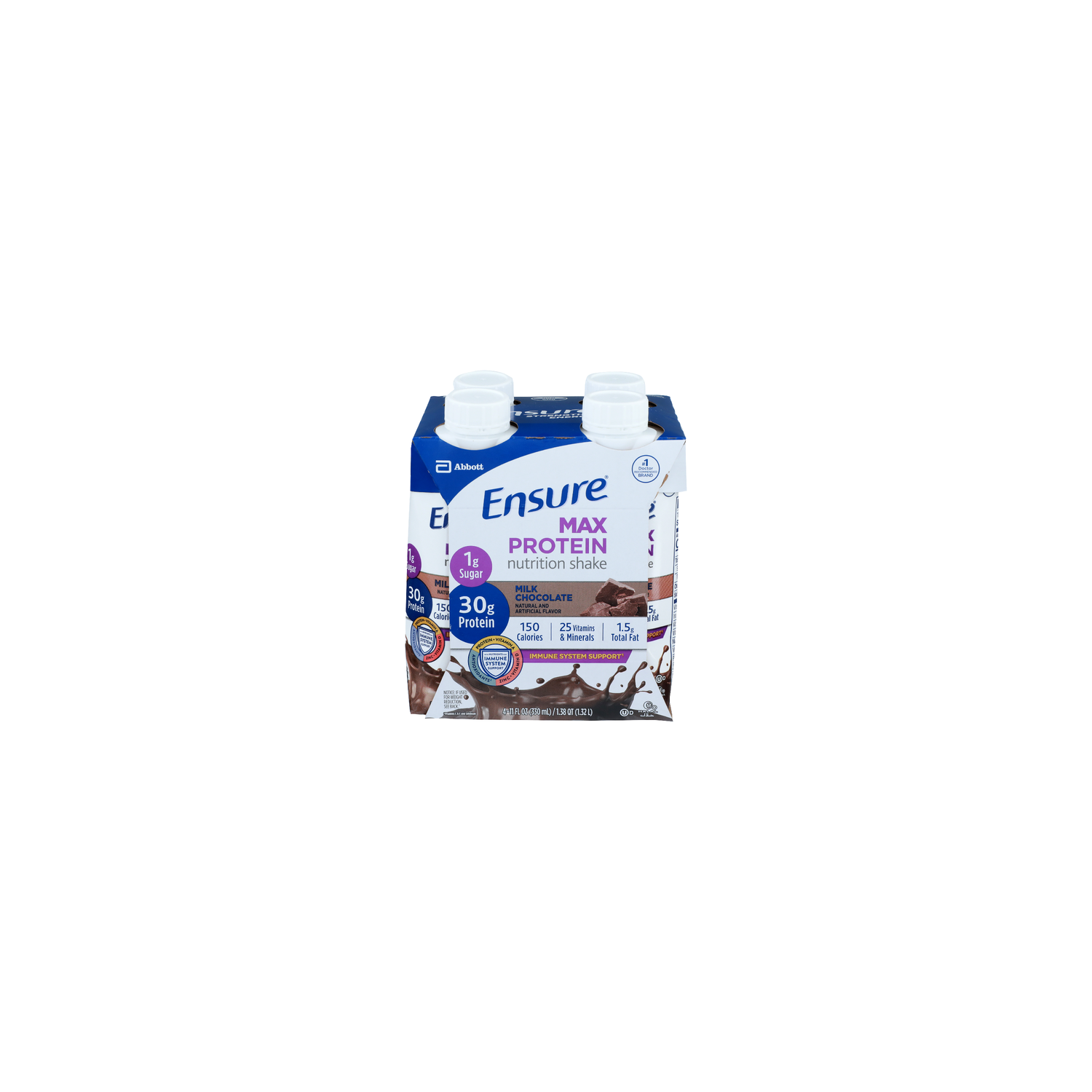 Ensure Max Protein Milk Chocolate Nutrition Shake - 2.75 Fluid Ounce - 4 Count Image 1 of 4