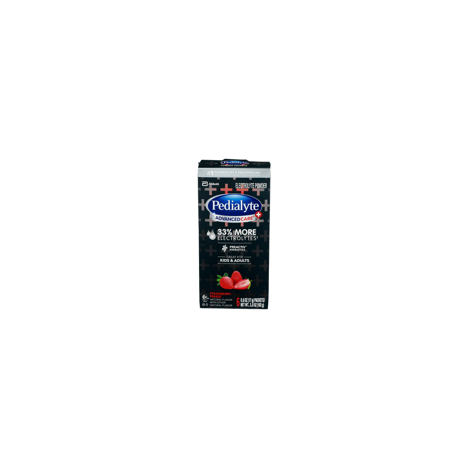 Pedialyte Advanced Care Strawberry Freeze Electrolyte Powder - 0.6 Ounce - 6 Count Image 1 of 4