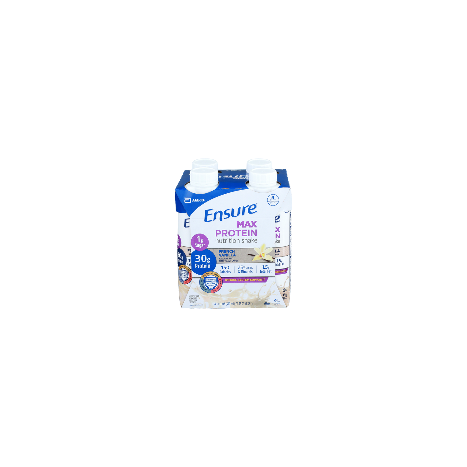 Ensure Max Protein French Vanilla Nutrition Shake - 2.75 Fluid Ounce - 4 Count Image 1 of 4