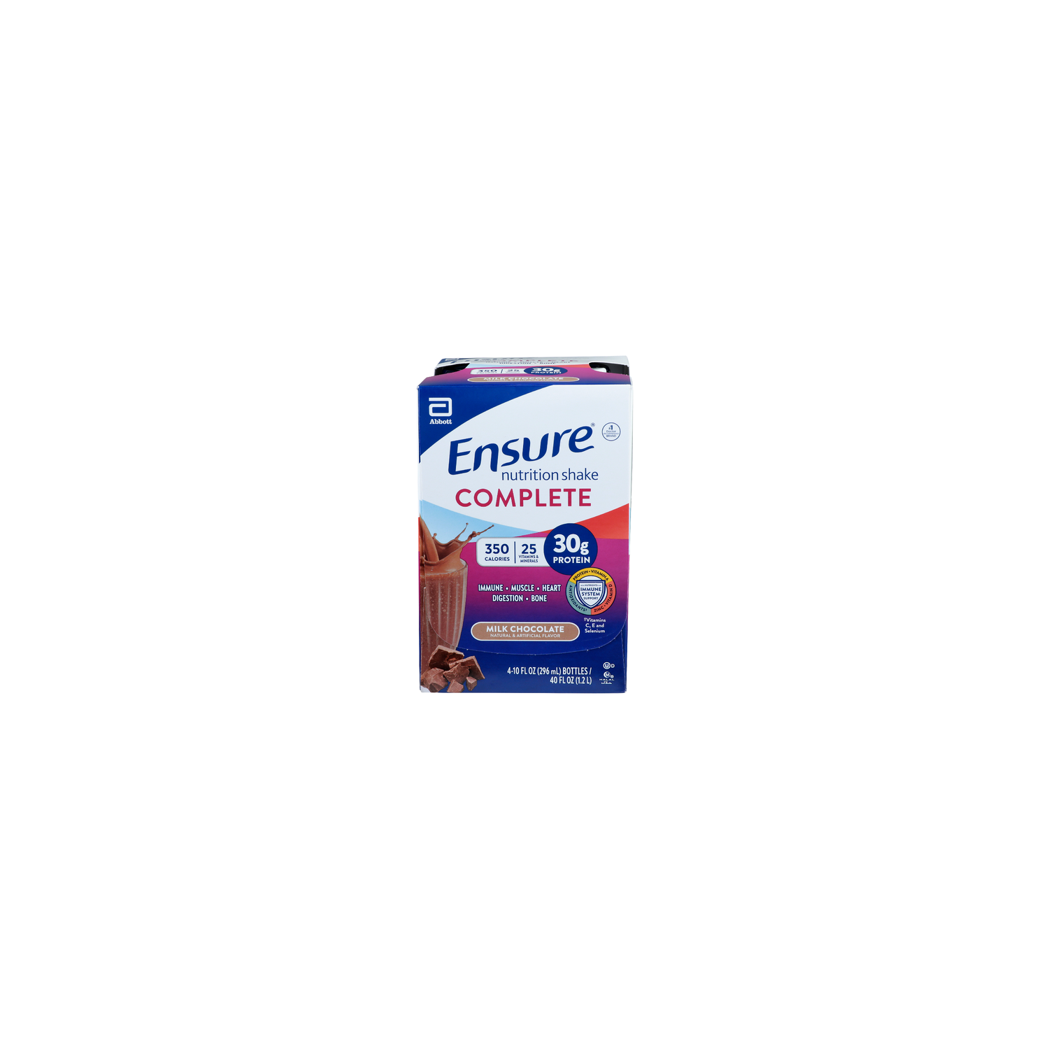 Ensure Complete Milk Chocolate Nutrition Shake - 10 Fluid Ounce - 4 Count Image 1 of 4