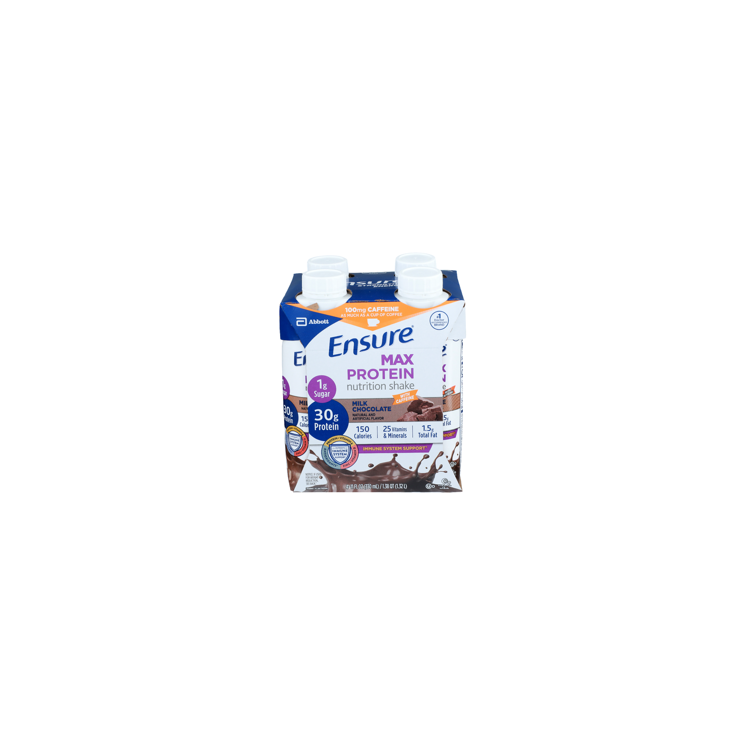 Ensure Max Protein Milk Chocolate Nutrition Shake - 2.75 Fluid Ounce - 4 Count Image 1 of 4