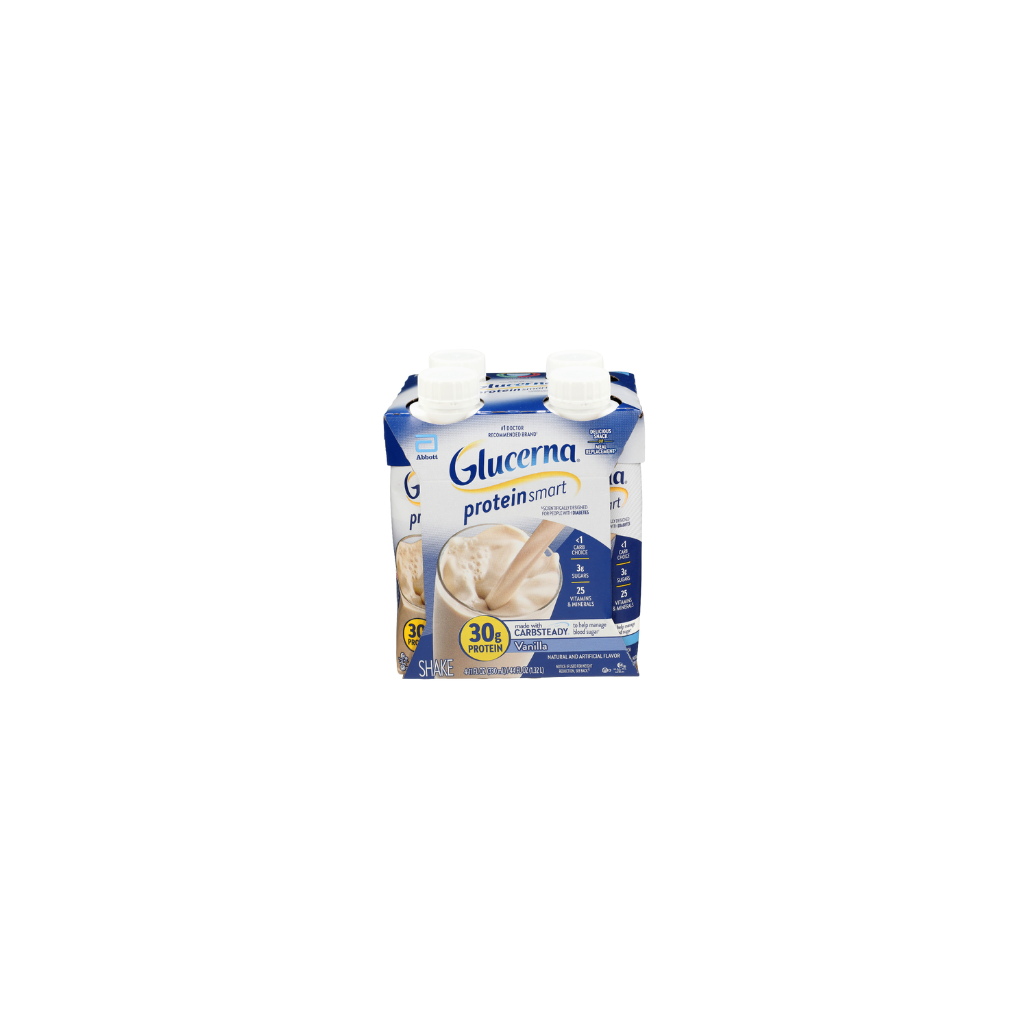 Glucerna Vanilla Protein Smart Shake - 11 Fluid Ounce - 4 Count Image 1 of 4