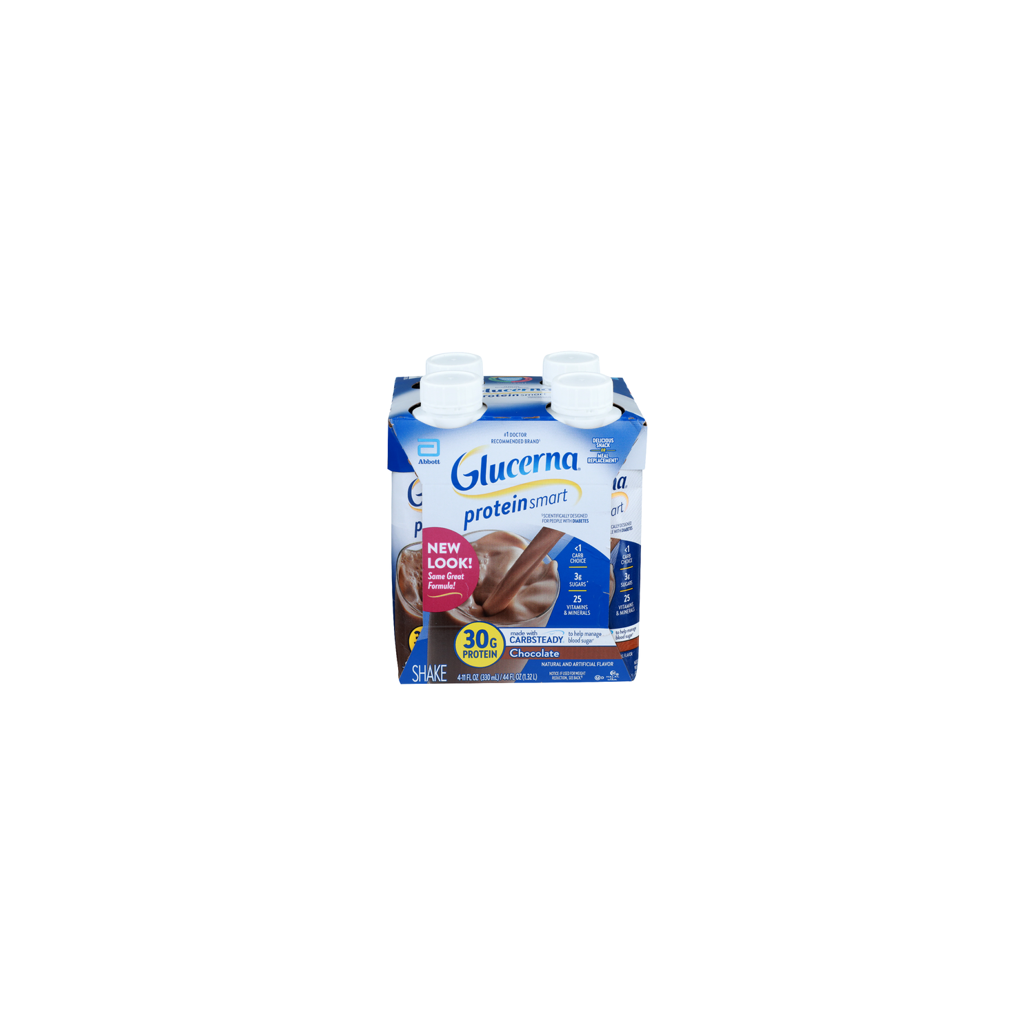 Glucerna Chocolate Protein Smart Shake - 11 Fluid Ounce - 4 Count Image 1 of 4