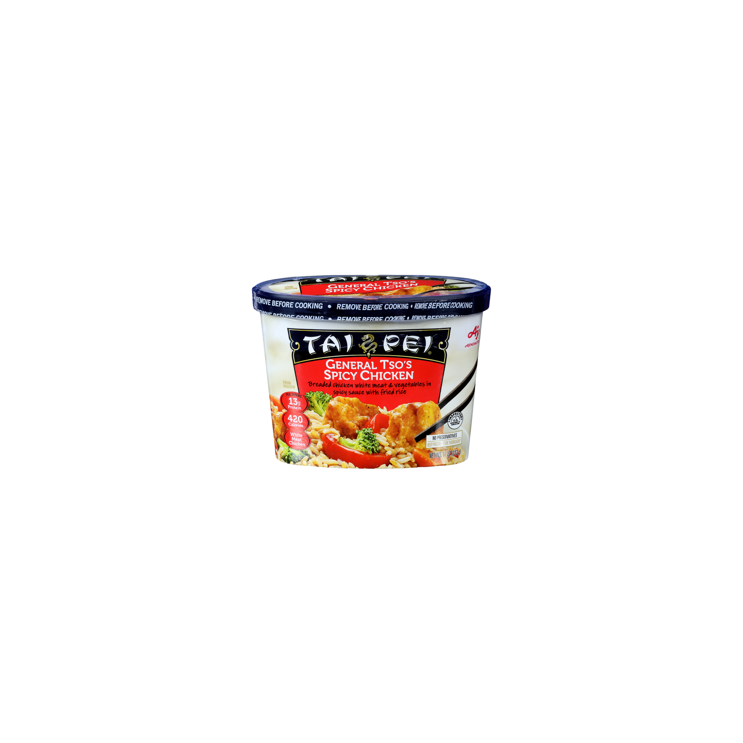 Tai Pei Breaded Chicken White Meat & Vegetables In Spicy Sauce With Fried Rice General Tso's - 11 Ounce Image 1 of 4