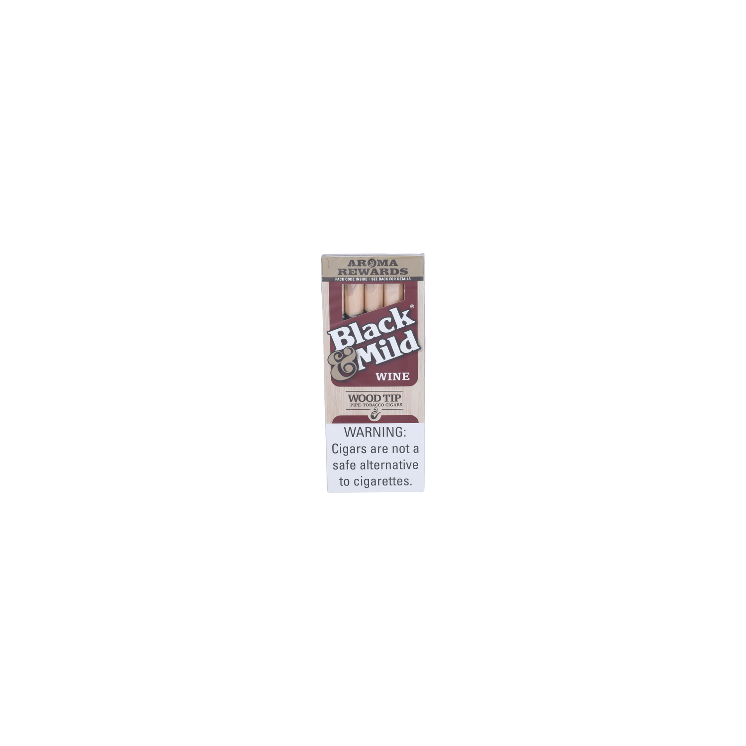 BLACK & MILD Wine Wood Tip Pipe-Tobacco Cigars - 5 Count Image 1 of 2