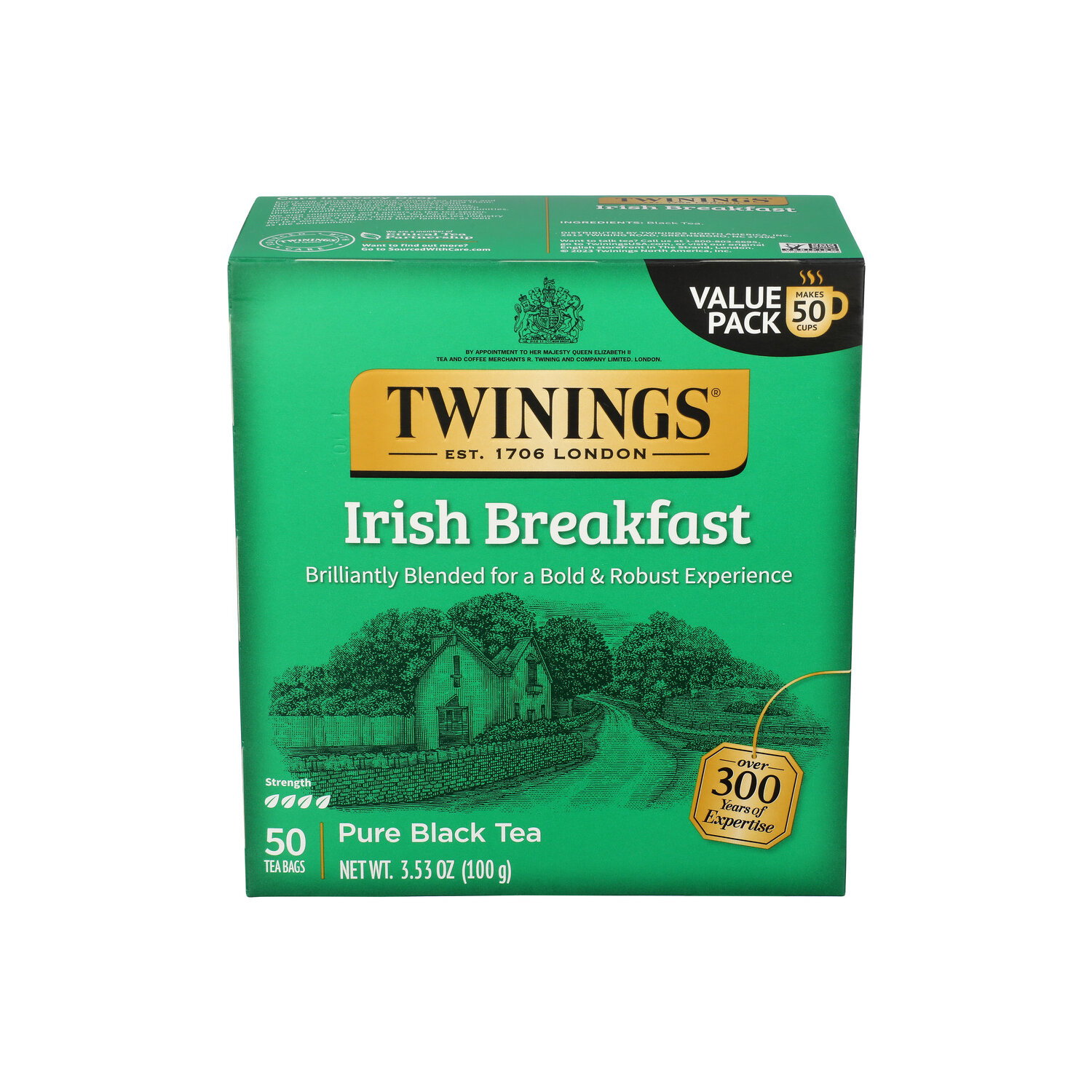 Twinings Of London Black Tea Irish Breakfast Pure - 0.071 Ounce - 50 Count Image 1 of 3