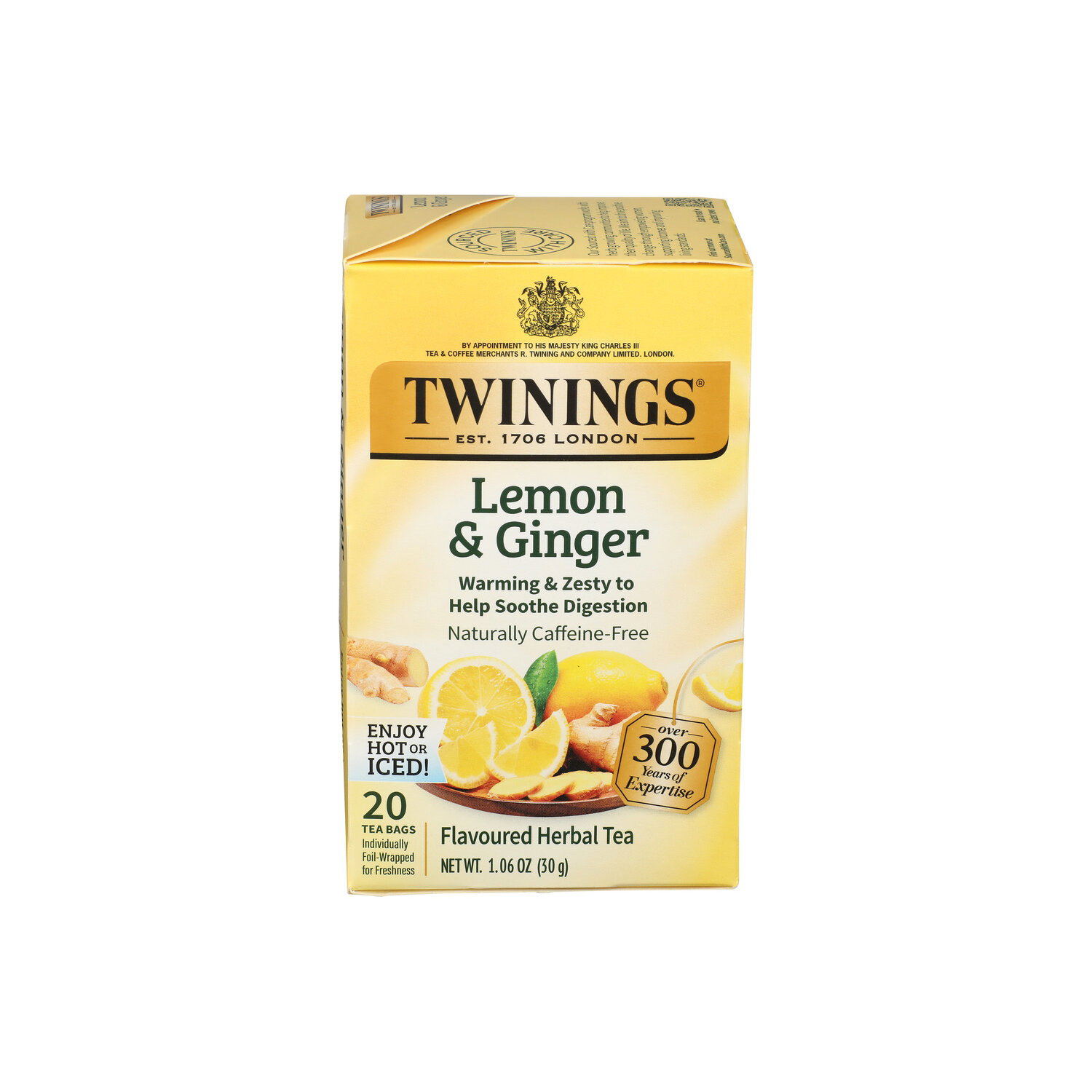 Twinings Of London Herbal Tea Lemon & Ginger Bag - 0.053 Ounce - 20 Count Image 1 of 3