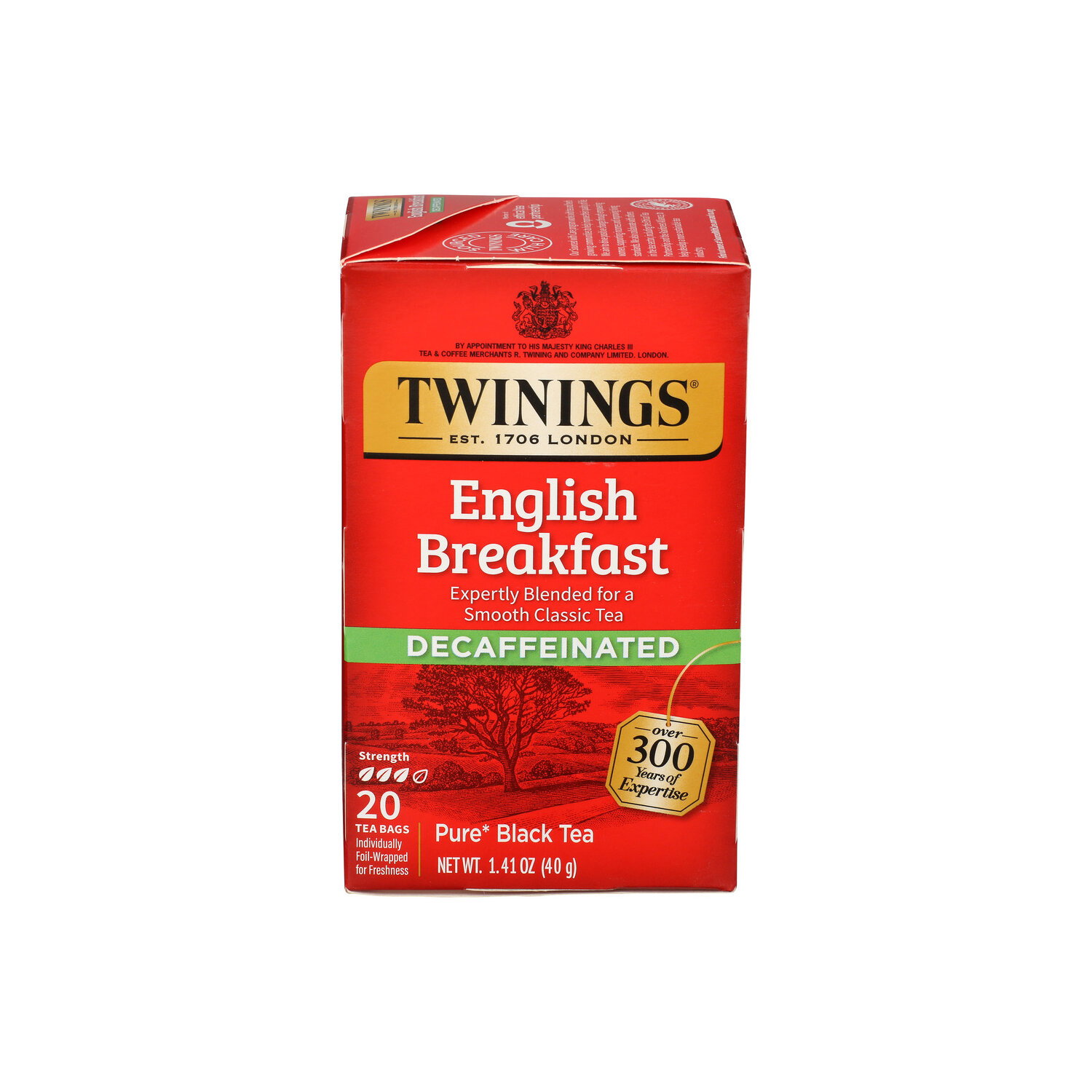 Twinings Of London Black Tea 100% Pure Decaffeinated English Breakfast - 0.071 Ounce - 20 Count Image 1 of 3