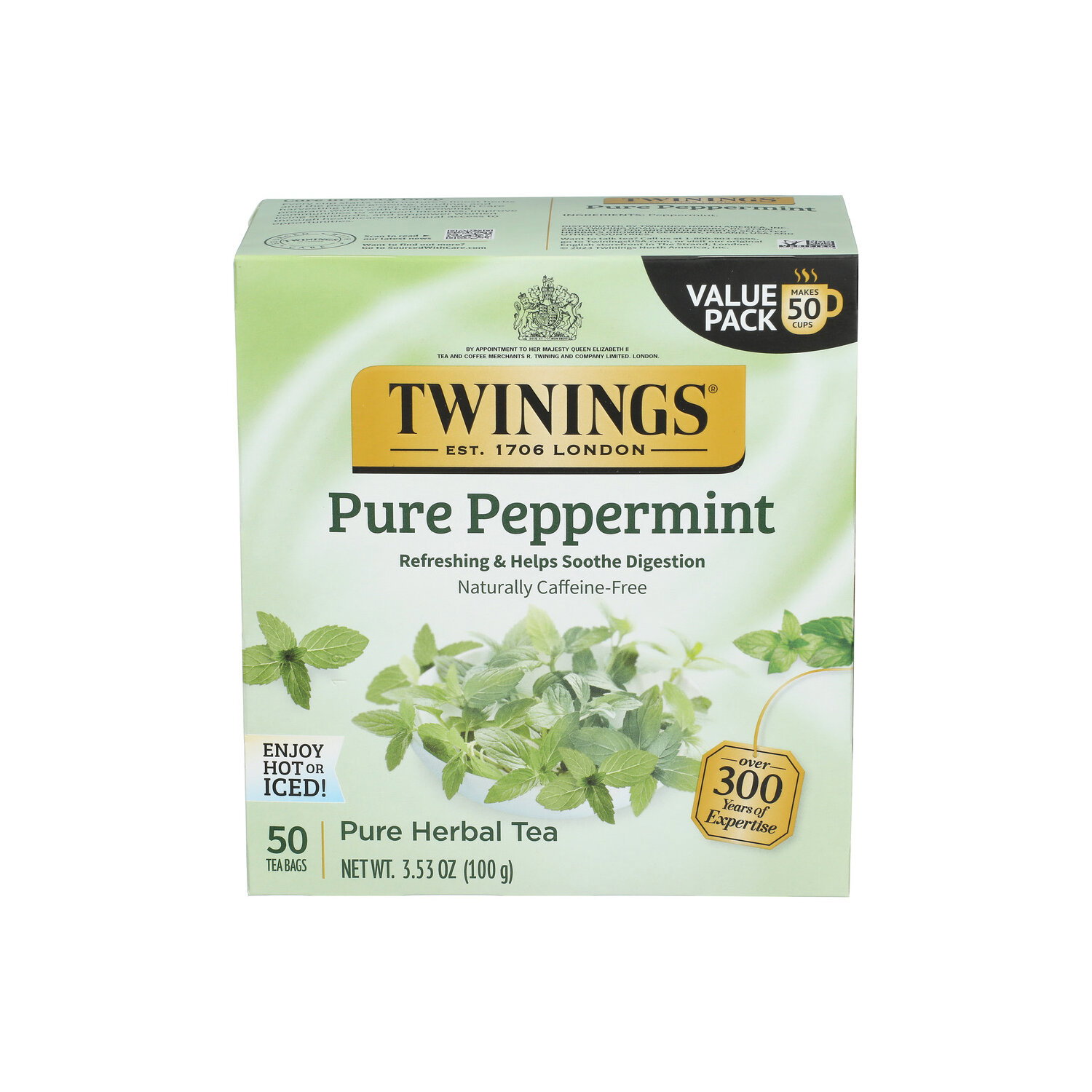 Twinings Of London Herbal Tea Pure Peppermint Bag - 0.071 Ounce - 50 Count Image 1 of 3