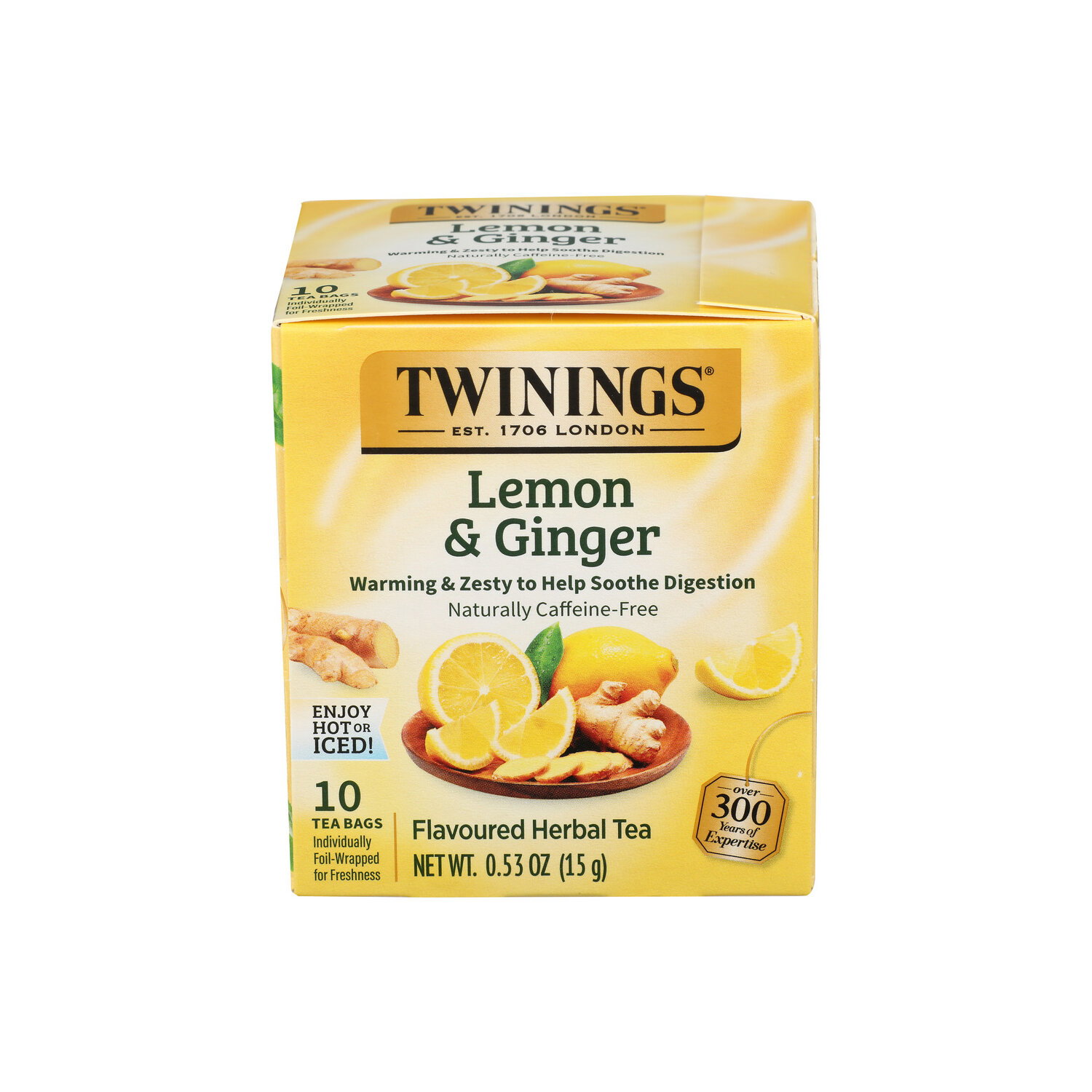 Twinings Of London Lemon & Ginger Tea Bag - 0.053 Ounce - 10 Count Image 1 of 3