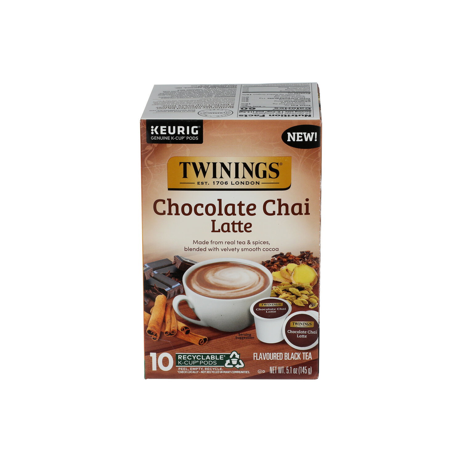 Twinings Of London Chocolate Chai Latte Tea Kcup - 0.51 Ounce - 10 Count Image 1 of 4