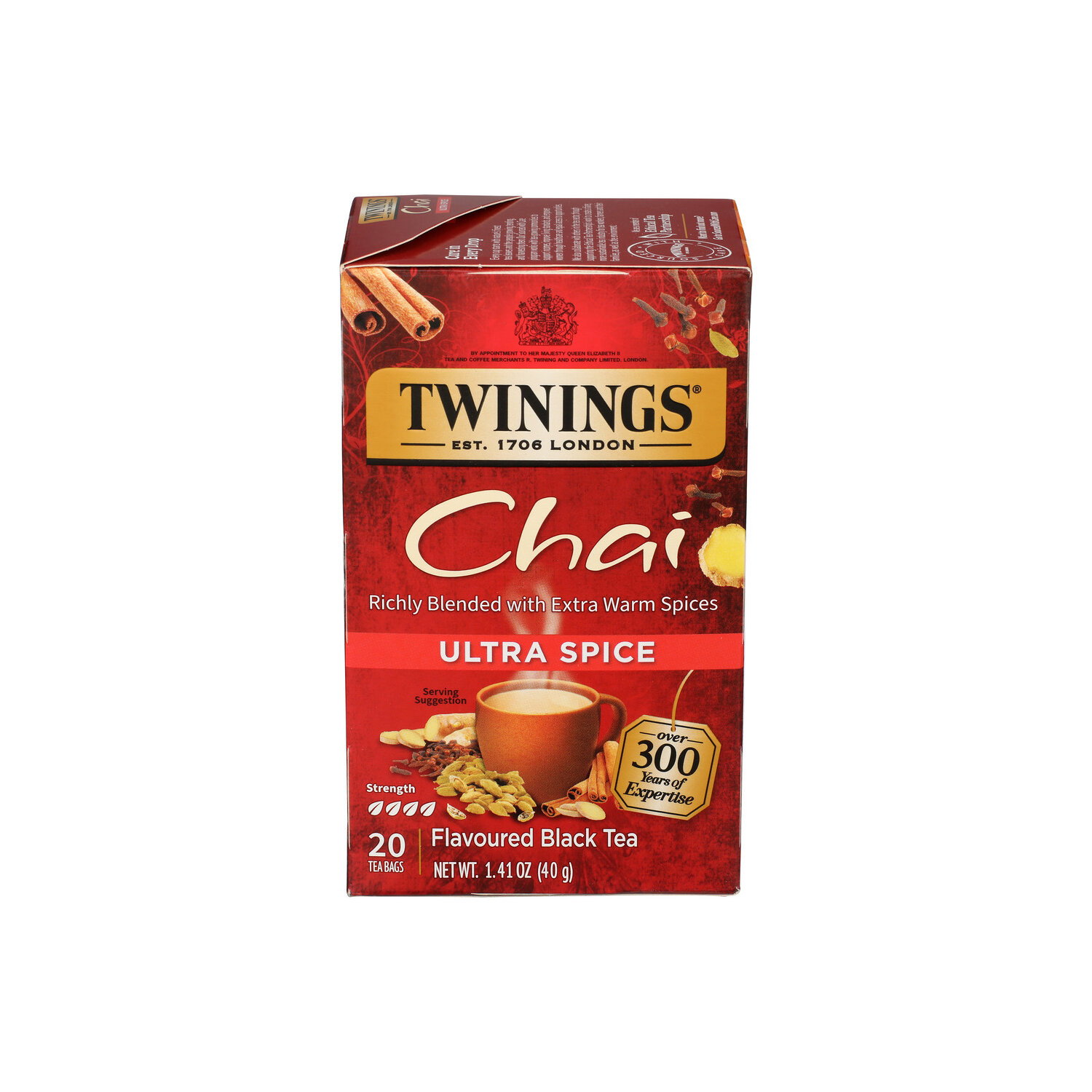 Twinings Of London Chai Ultra Spice Tea Bag - 0.071 Ounce - 20 Count Image 1 of 3