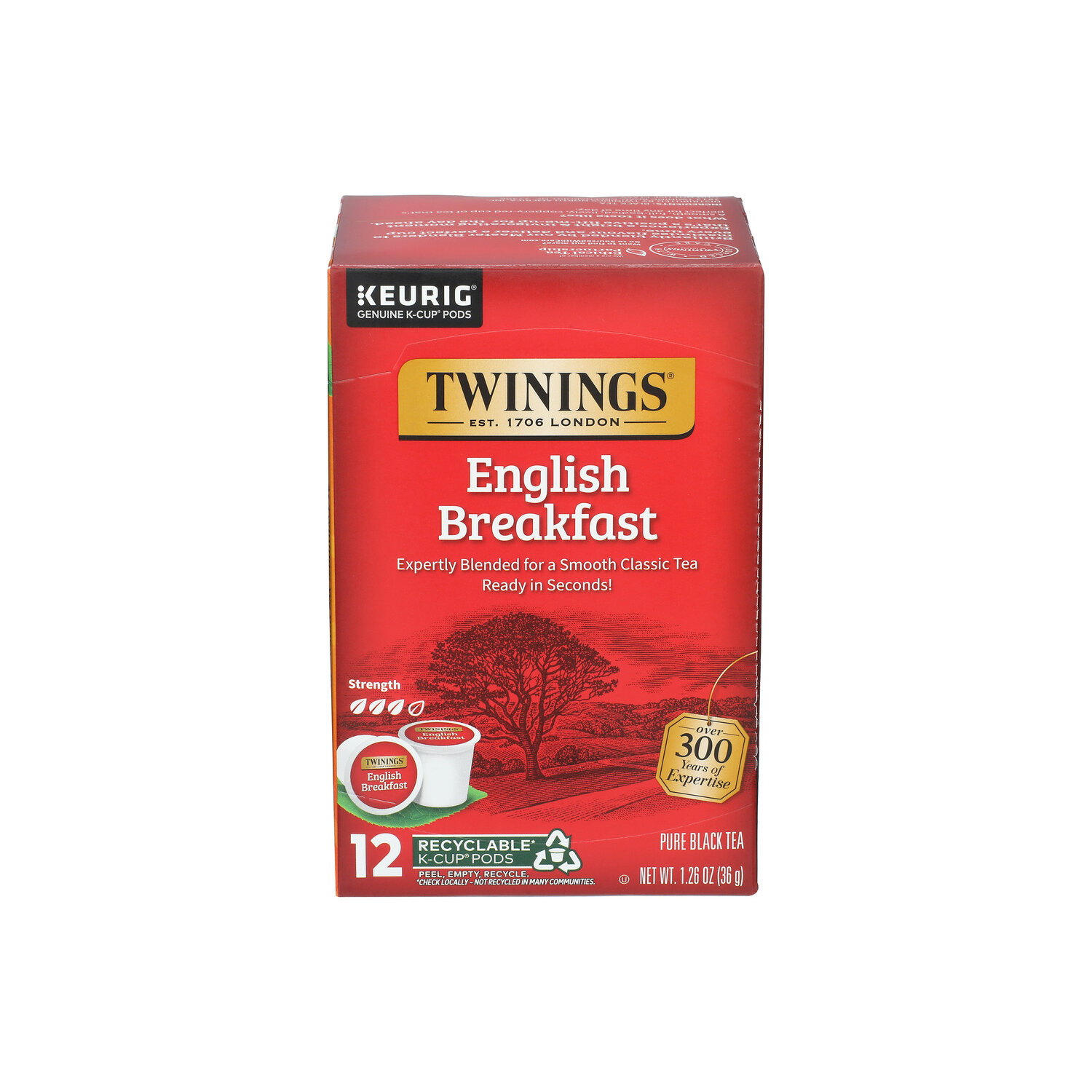 Twinings Of London English Breakfast Black Tea K-Cup Pods - 0.105 Ounce - 12 Count Image 1 of 3