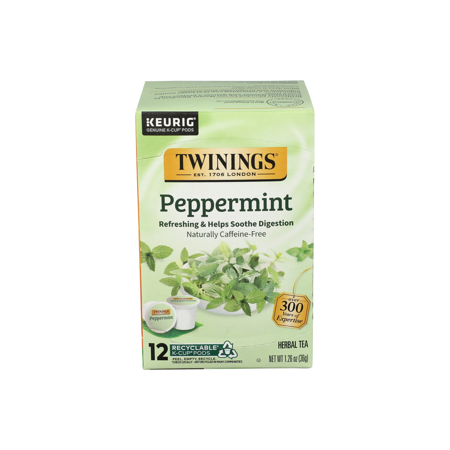 Twinings Of London Herbal Tea Pure Peppermint - 0.105 Ounce - 12 Count Image 1 of 3