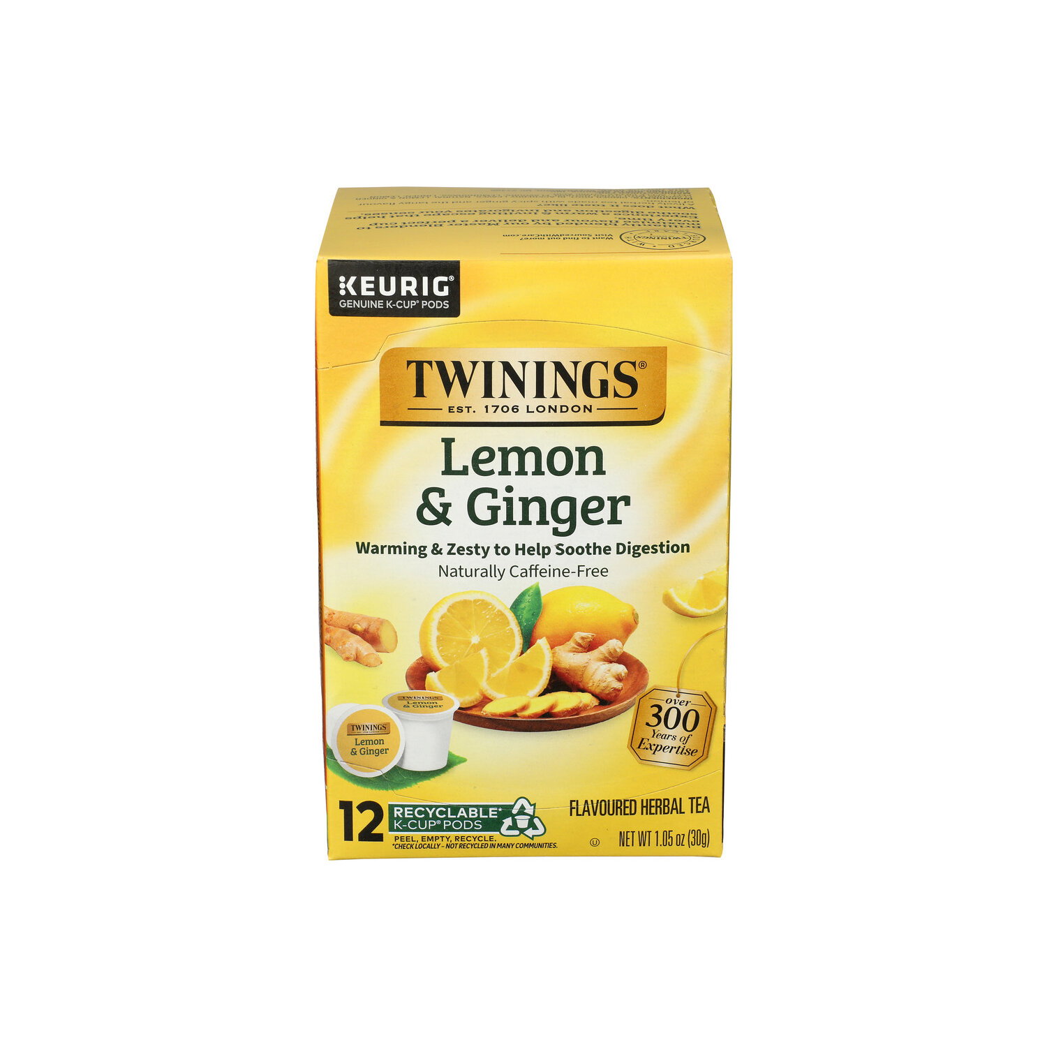 Twinings Of London Lemon & Ginger K-Cup Pods - 0.088 Ounce - 12 Count Image 1 of 3