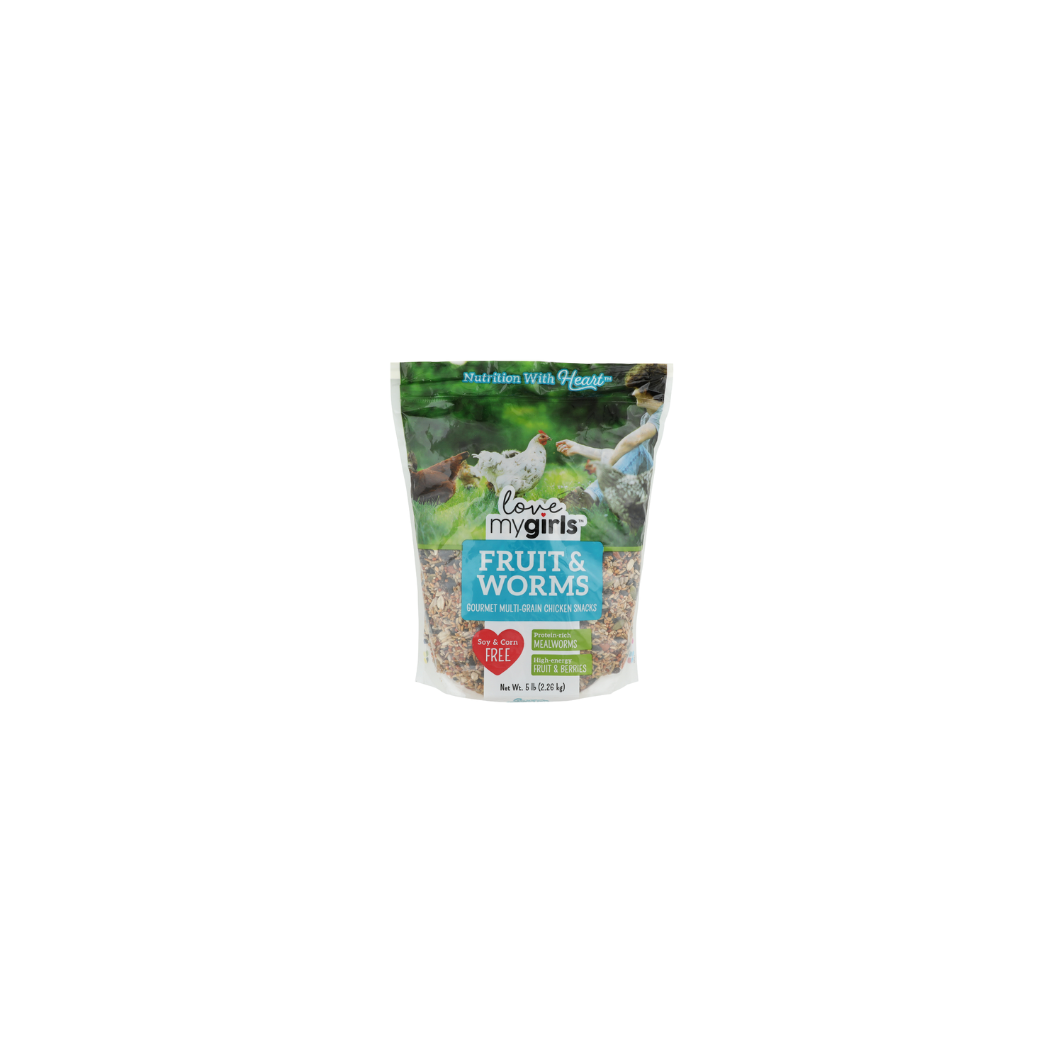 Love My Girls Fruit & Worms Gourmet Multi-Grain Chicken Snacks - 5 Pound Image 1 of 4