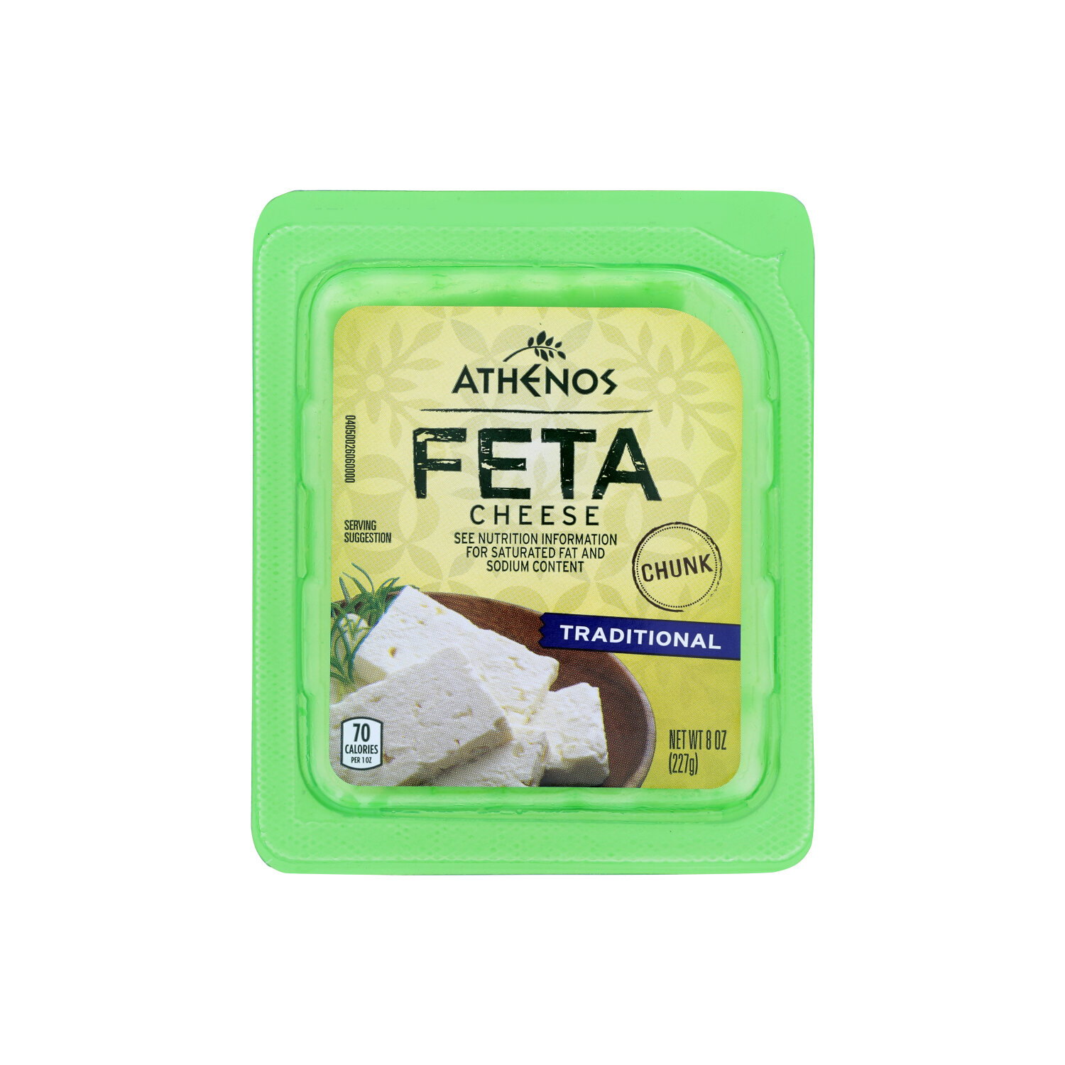 Athenos Traditional Feta Cheese Chunk - 8 Ounce Image 1 of 2
