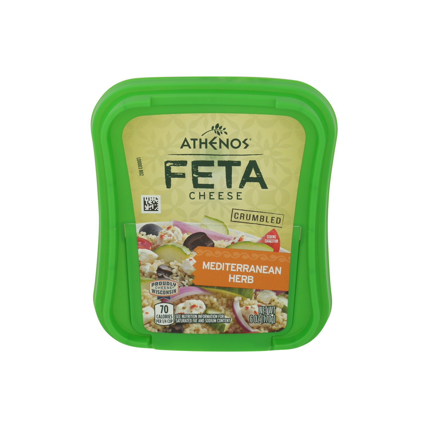 Athenos Creamy, Tangy, Mediteranean Spices Pleasantly Tart And Salty, Mild Mediterranean Herb Flavor Crumble Crumbled Feta Cheese - 6 Ounce Image 1 of 4