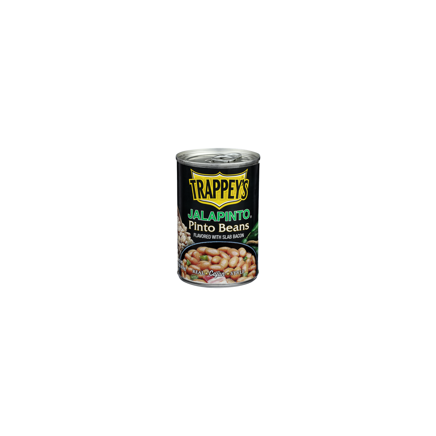 TRAPPEY's Flavored With Slab Bacon Cajun Jalapinto Pinto Beans - 15.5 Ounce Image 1 of 4