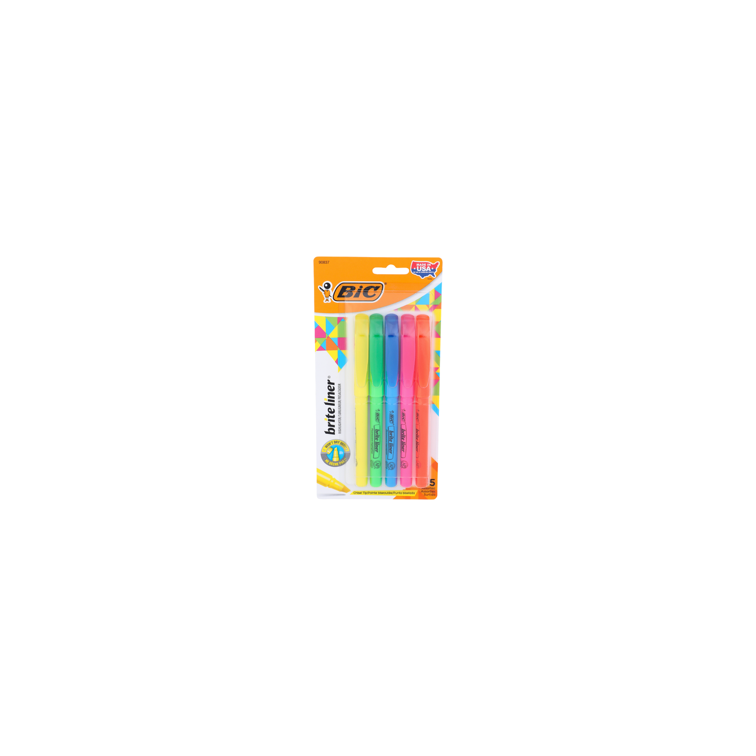 Bic Brite Liner Assorted Chisel Tip Highlighter - 5 Count Image 1 of 2
