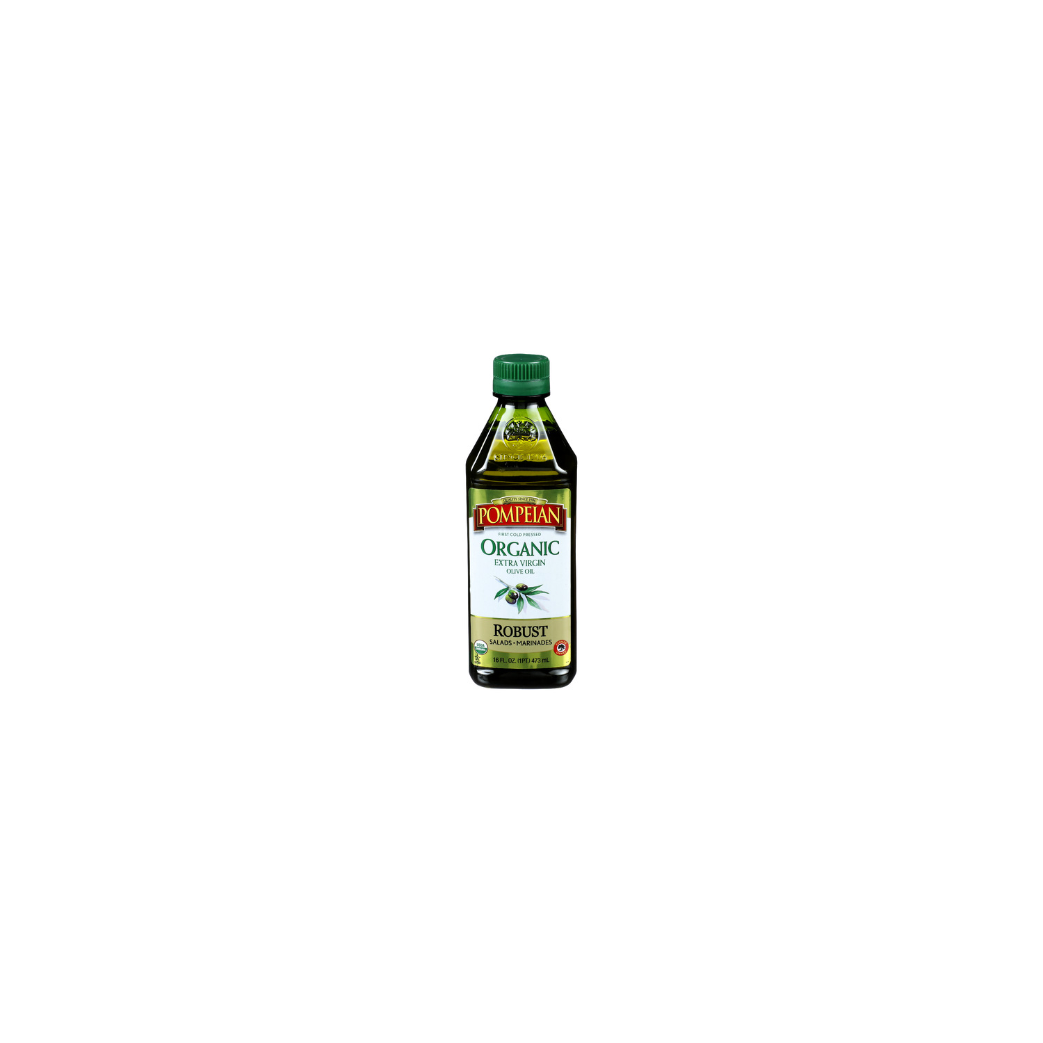 Pompeian Robust Salads Marinades Organic Extra Virgin Olive Oil - 16 Fluid Ounce Image 1 of 3