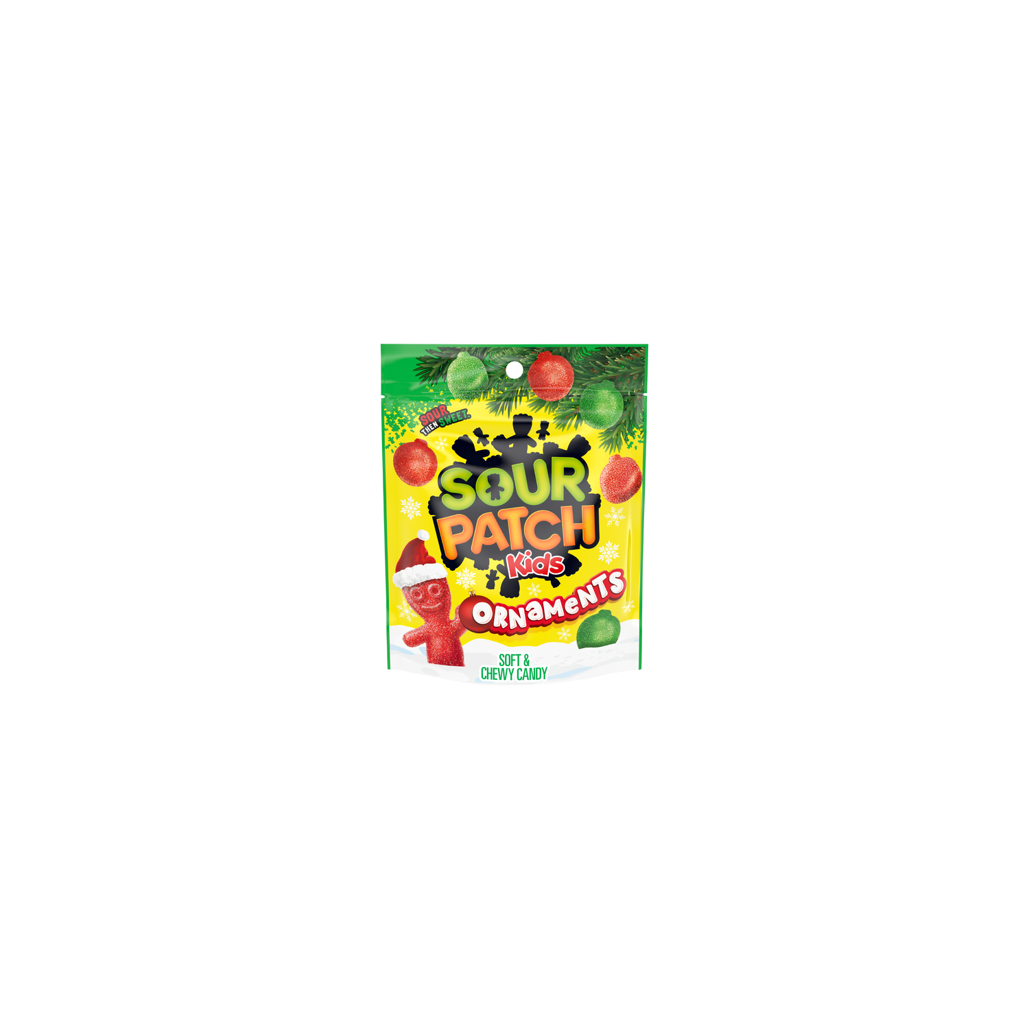 Sour Patch Kids Ornaments Soft & Chewy Gummy Holiday Candy - 10 Ounce Image 1 of 4