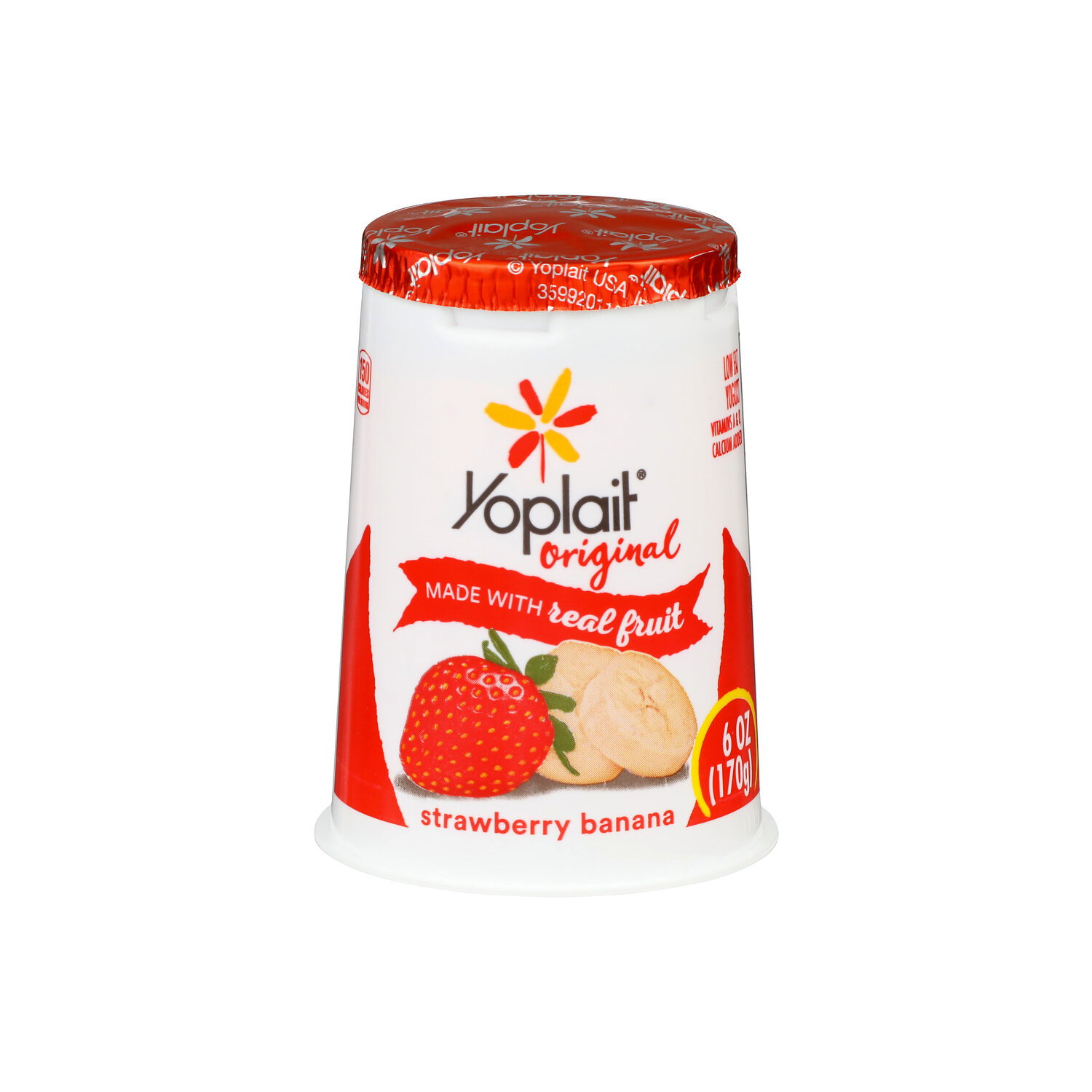 Yoplait Strawberry Banana Original Low Fat Yogurt - 6 Ounce Image 1 of 4