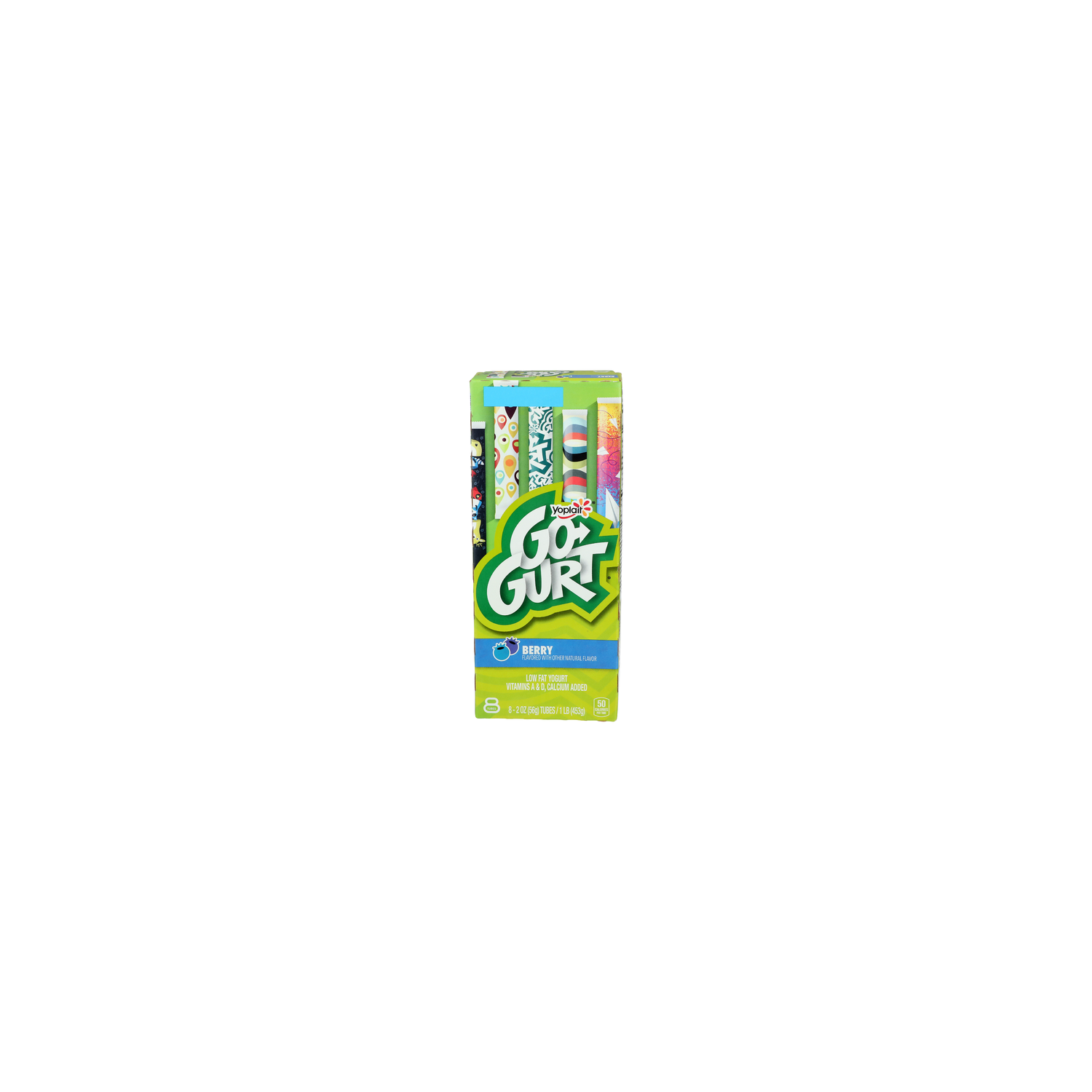 Yoplait Go Gurt Berry Low Fat Yogurt - 2 Ounce - 8 Count Image 1 of 4
