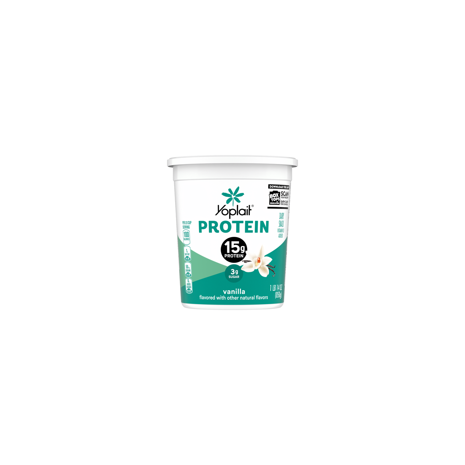 Yoplait Protein Yogurt Cultured Dairy Snack, Vanilla Flavored, Tub - 30 Ounce Image 1 of 2