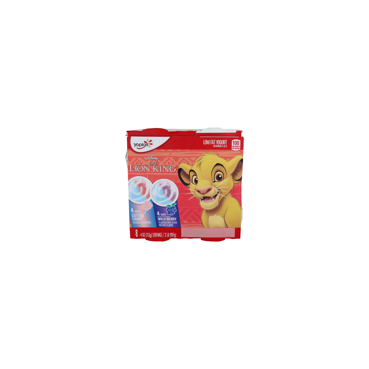 Yoplait Cotton Candy & Wild Berry Disney The Lion King Low Fat Yogurt - 4 Ounce - 8 Count Image 1 of 4
