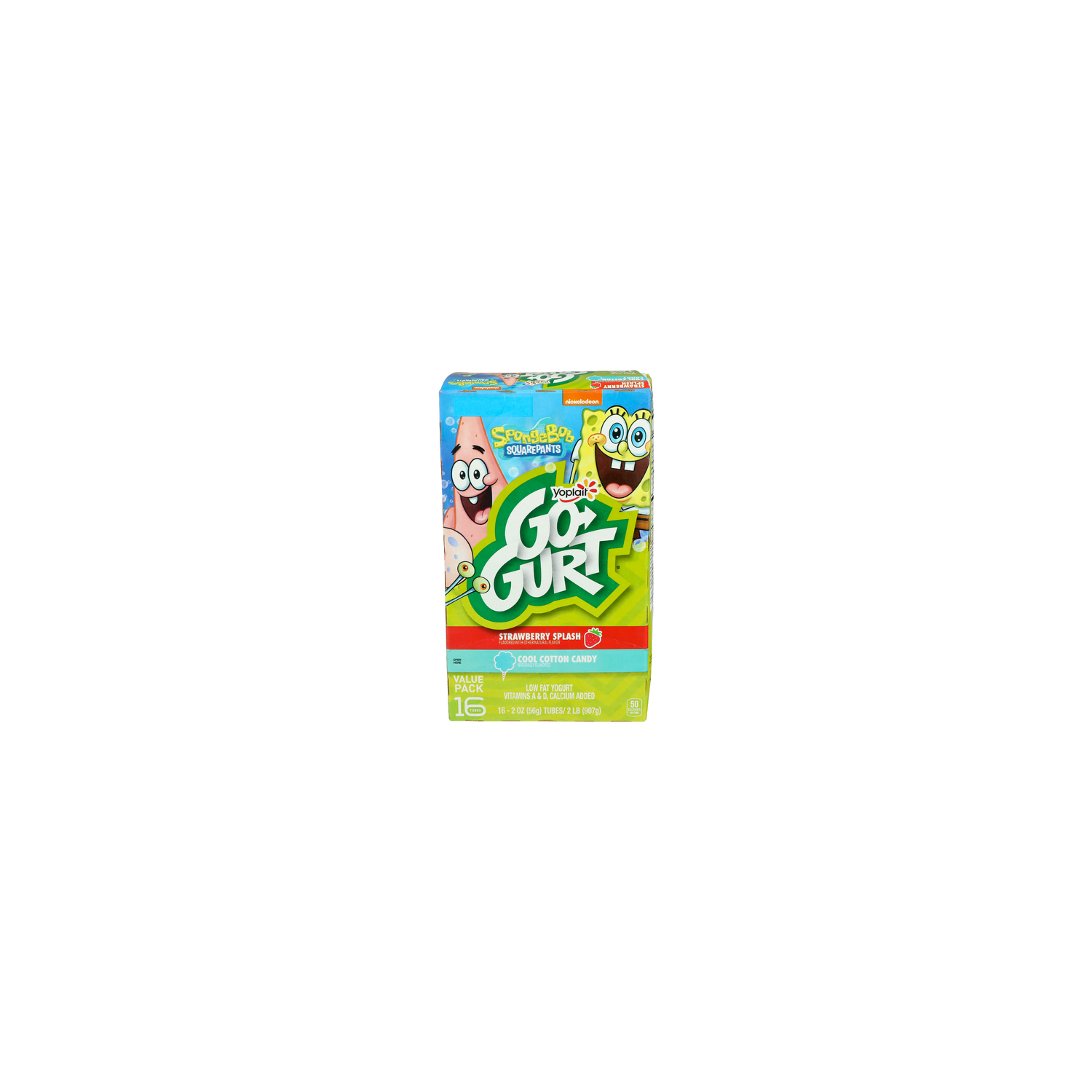 Yoplait Go Gurt Strawberry Splash Cool Cotton Candy - 0.125 Ounce - 16 Count Image 1 of 4