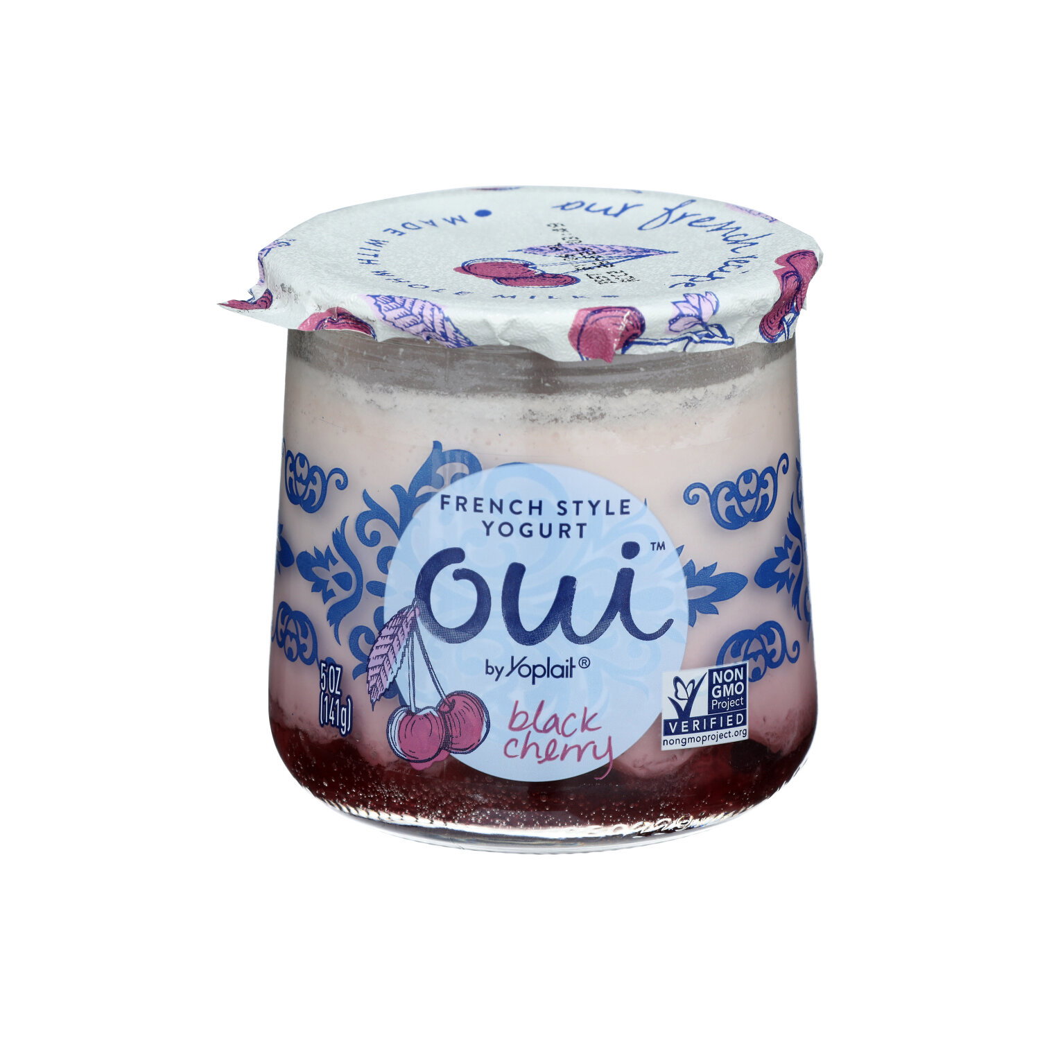 Yoplait Oui French Style Black Cherry Yogurt - 5 Ounce Image 1 of 4