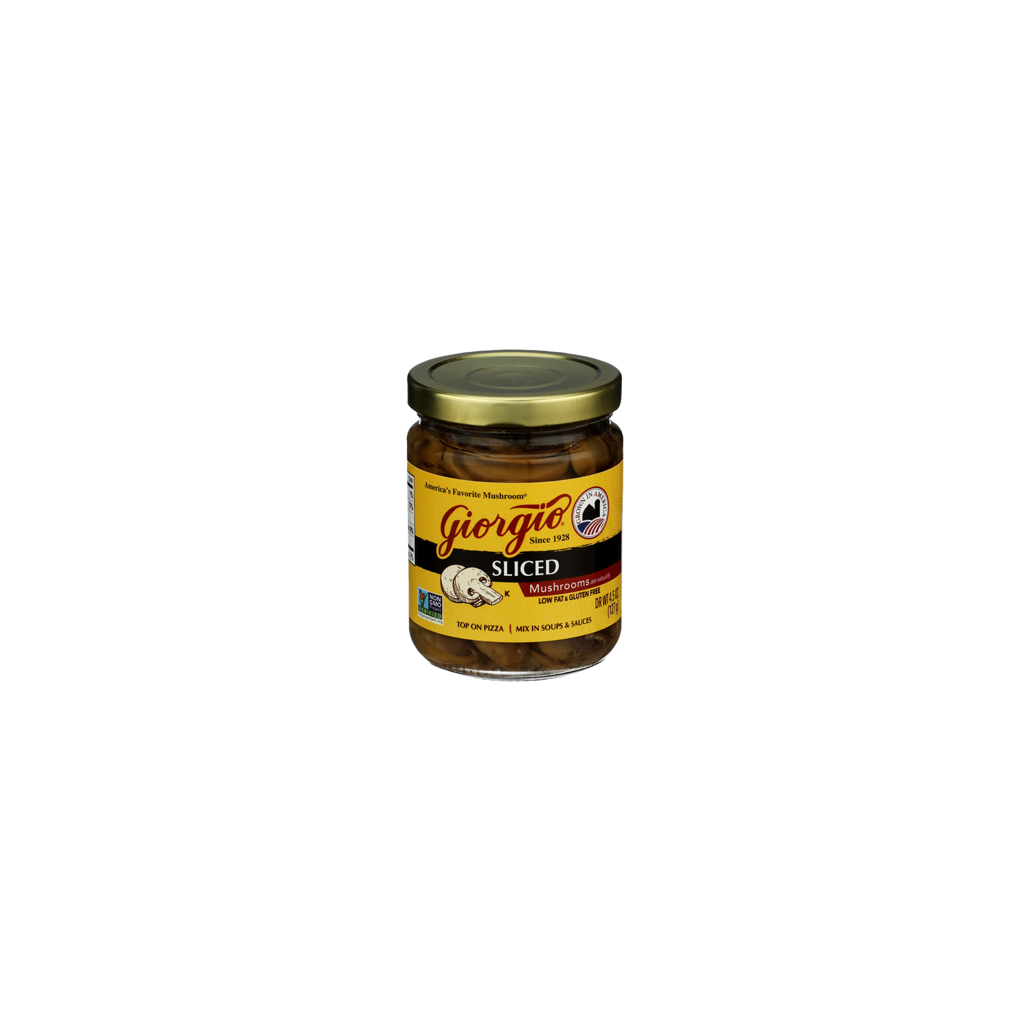Giorgio Foods Sliced Mushrooms - 4.5 Ounce Image 1 of 4