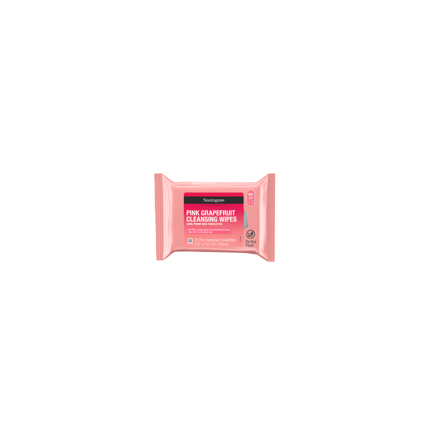 Neutrogena Oil-Free Cleansing Wipes Pink Grapefruit - 25 Count Image 1 of 2