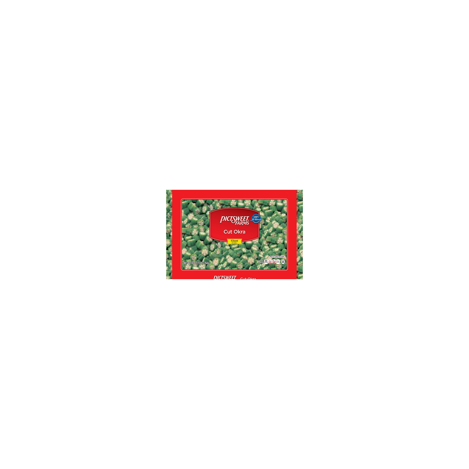 Pictsweet Farms Giant Size Cut Okra - 80 Ounce