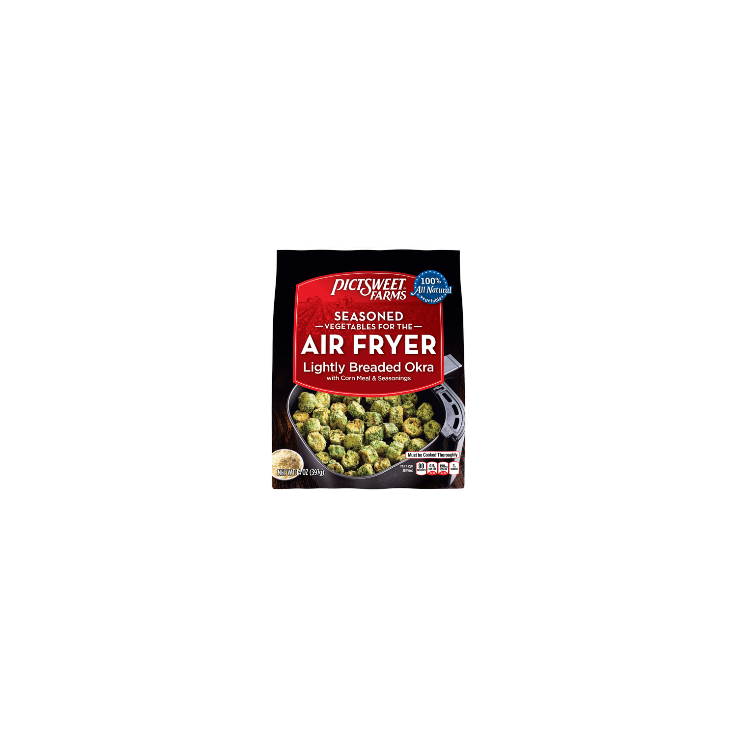 Pictsweet Farms Lightly Breaded Okra With Corn Meal & Seasonings Seasoned Vegetables For The Air Fryer - 14 Ounce Image 1 of 3